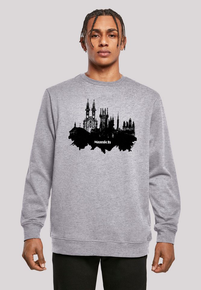 F4NT4STIC Kapuzenpullover Cities Collection - Munich skyline Print günstig online kaufen