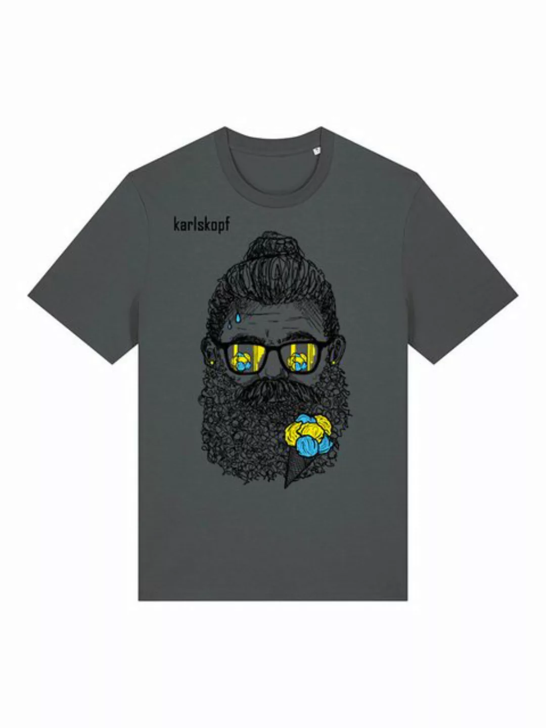 karlskopf Print-Shirt Rundhalsshirt Basic SUMMERVIBES günstig online kaufen