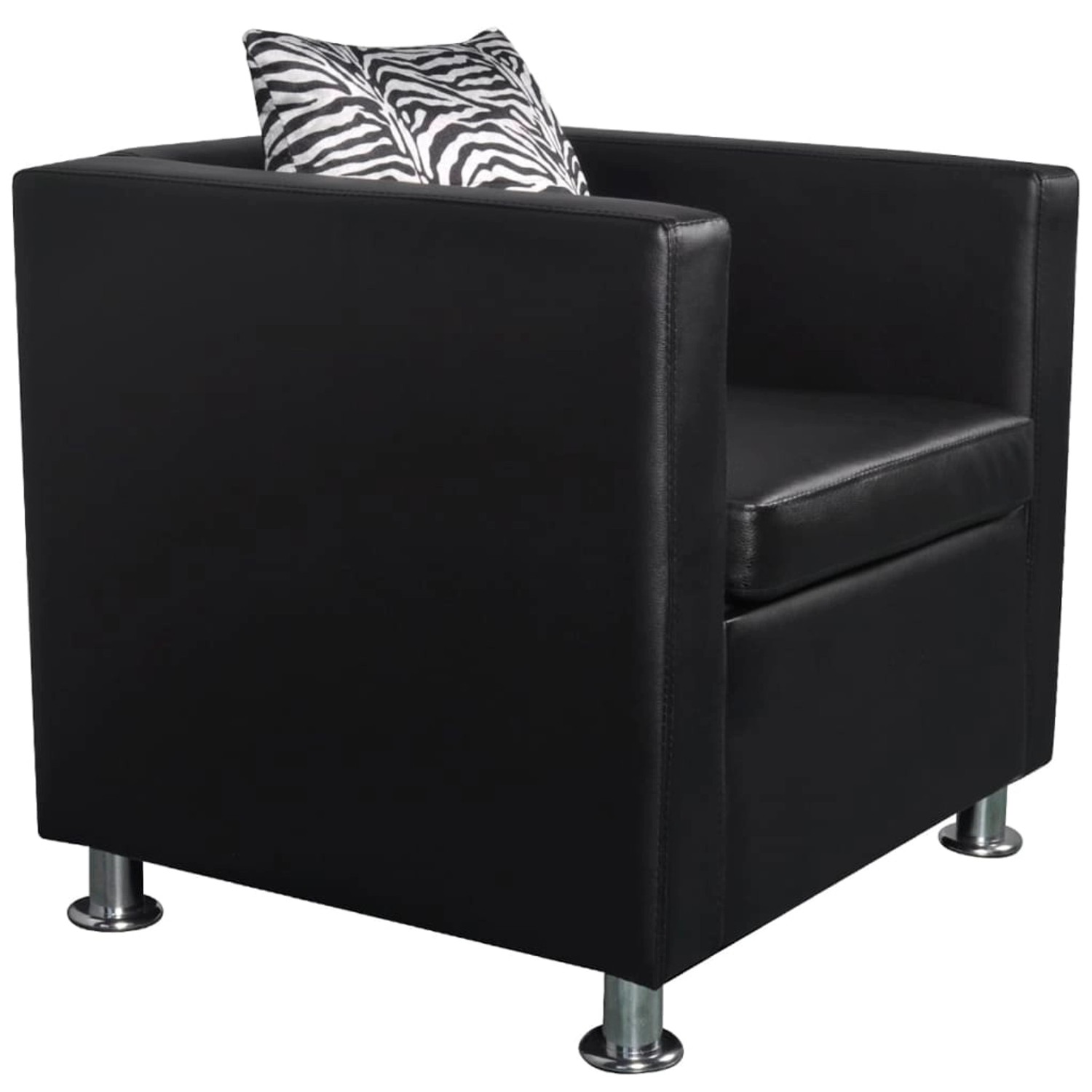 vidaXL Sessel Schwarz Kunstleder Modell 3 günstig online kaufen