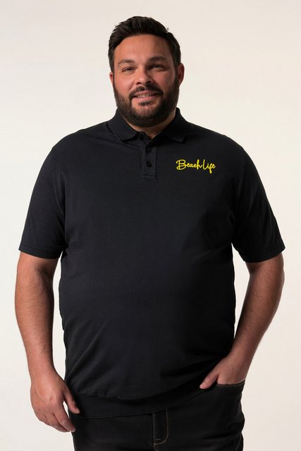 Men Plus Poloshirt Men+ Poloshirt Halbarm Bauchfit Vintage Look günstig online kaufen