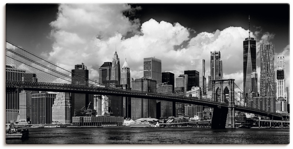 Artland Wandbild "Manhattan Skyline, Brooklyn Bridge", New York, (1 St.), a günstig online kaufen