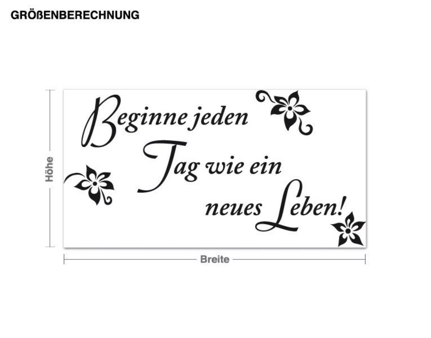 Wandtattoo Spruch Neues Leben günstig online kaufen