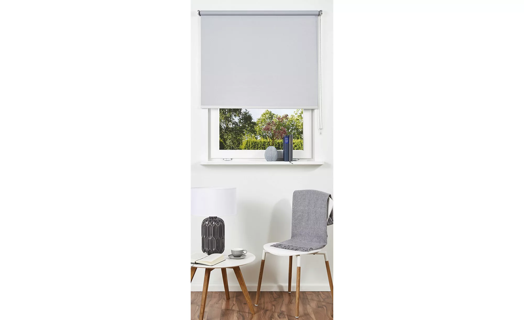 SCHÖNER WOHNEN Kettenzugrollo  Vision - grau - 100% Polyester - 102 cm - Ga günstig online kaufen