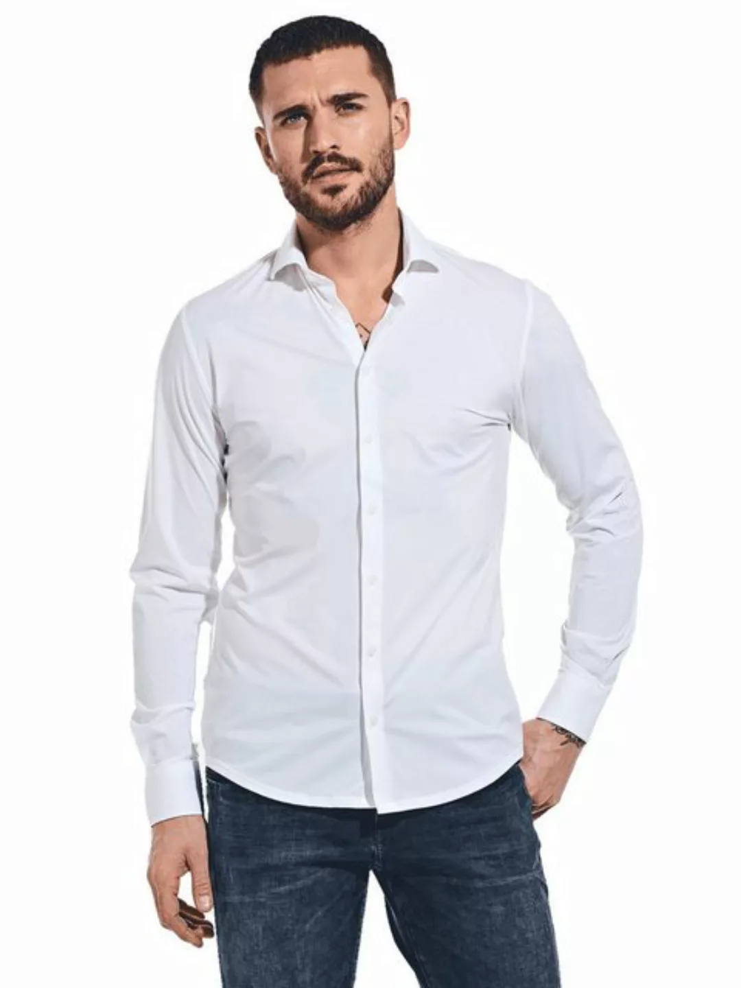 emilio adani Langarmhemd Langarm-Hemd aus Jersey günstig online kaufen
