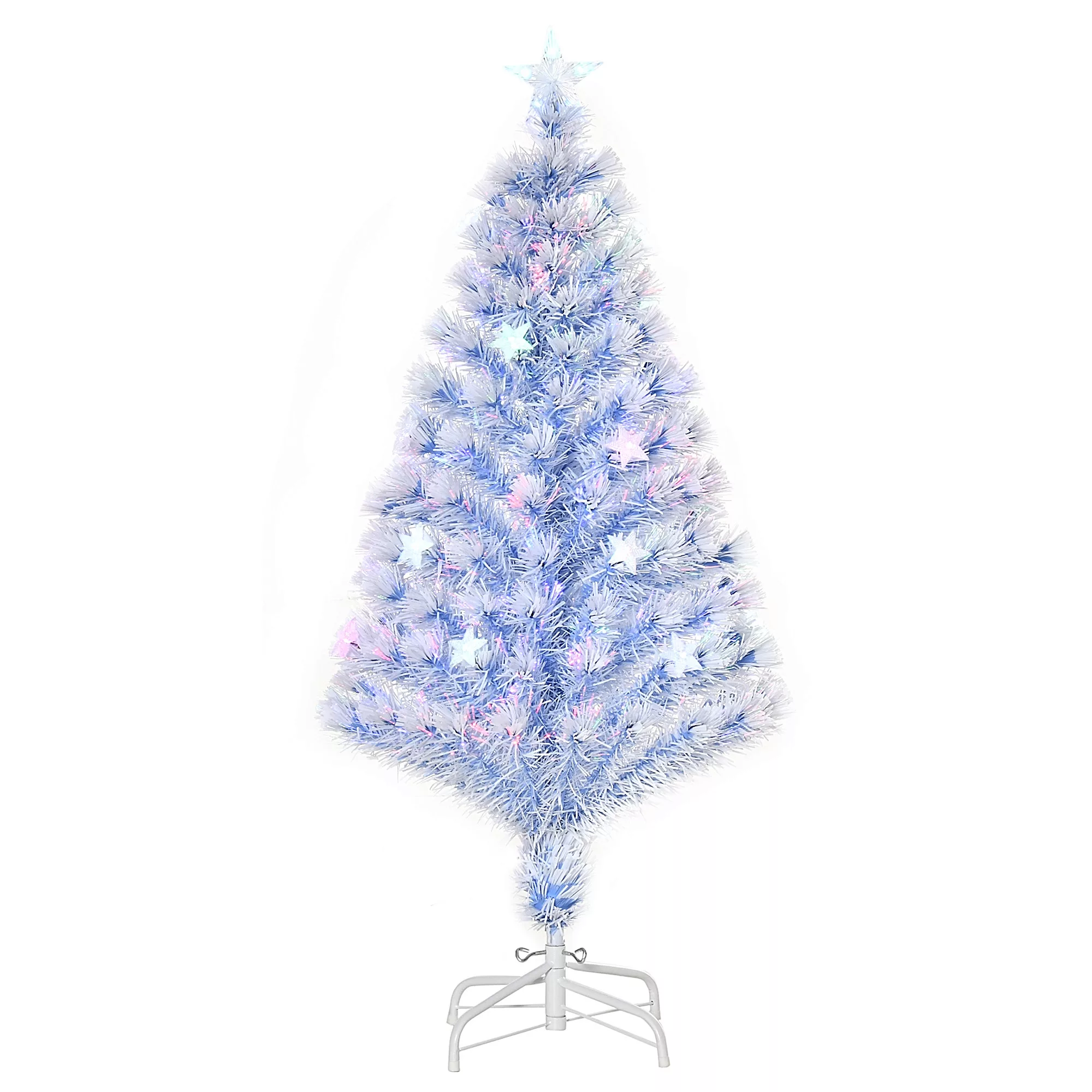 HOMCOM künstlicher Weihnachtsbaum mit 3 LED-Leuchten Tannenbaum PVC Metall günstig online kaufen