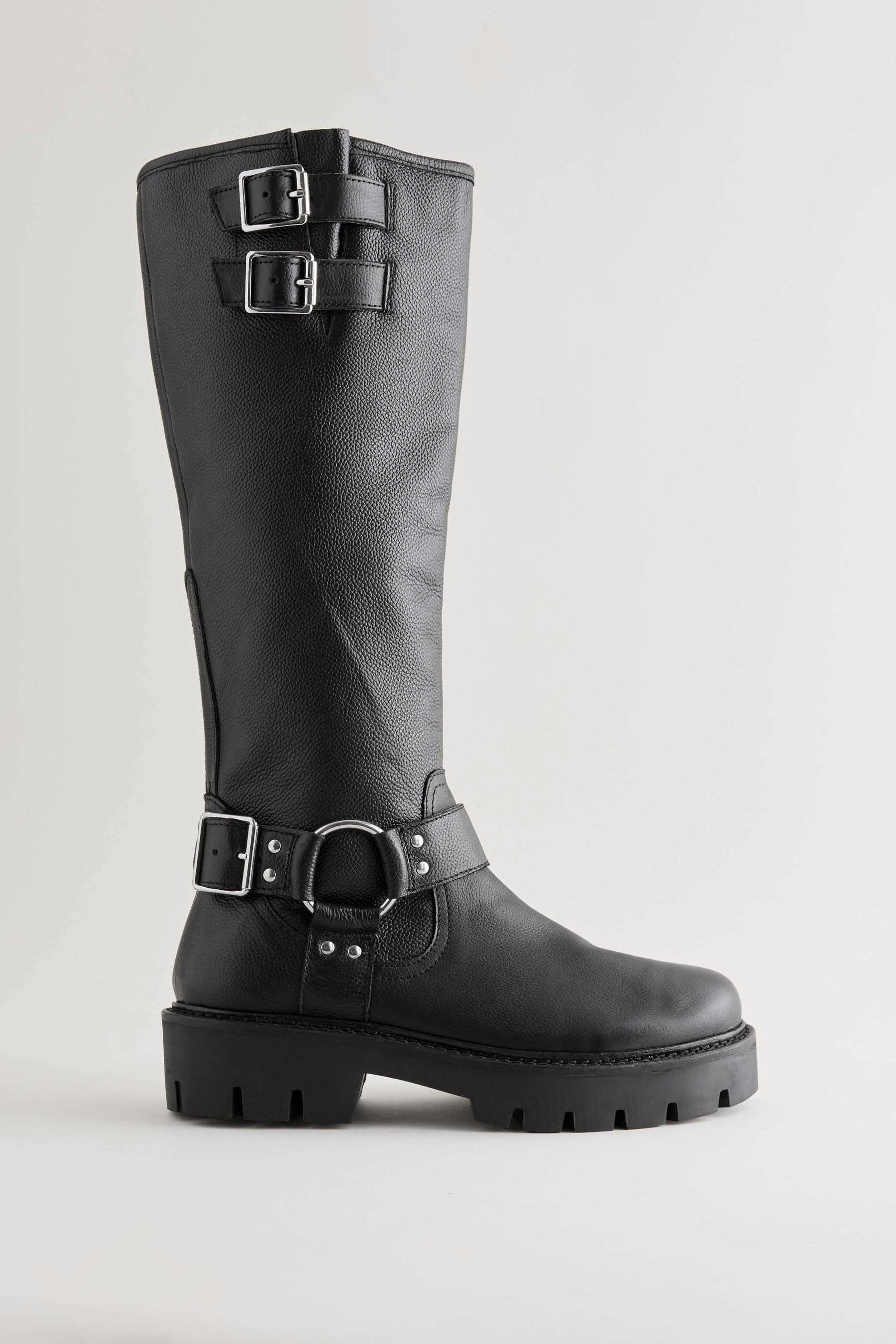 Next Forever Comfort® Kniehohe Bikerstiefel Schnalle günstig online kaufen