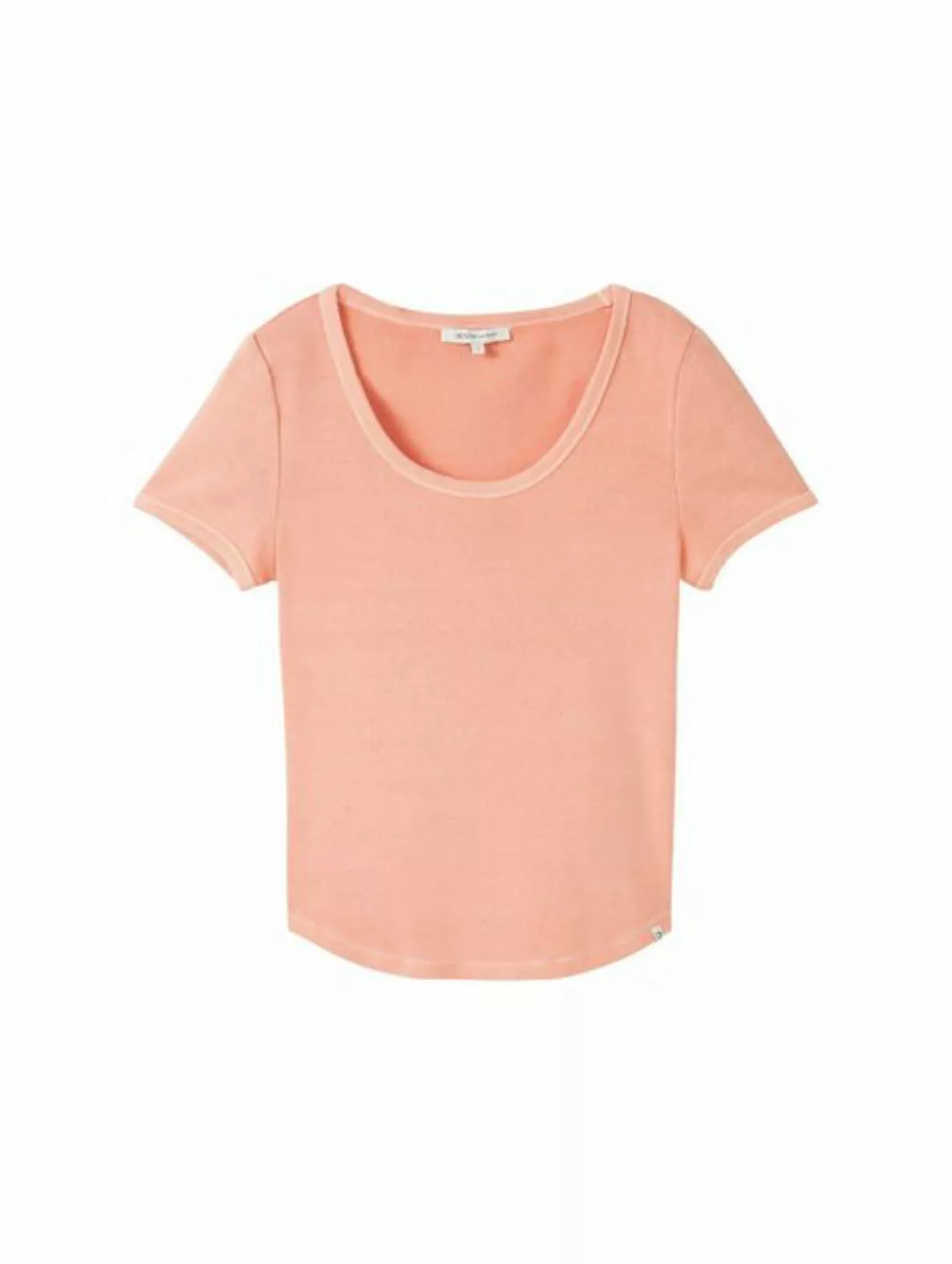 TOM TAILOR Denim T-Shirt dyed rib T-Shirt günstig online kaufen
