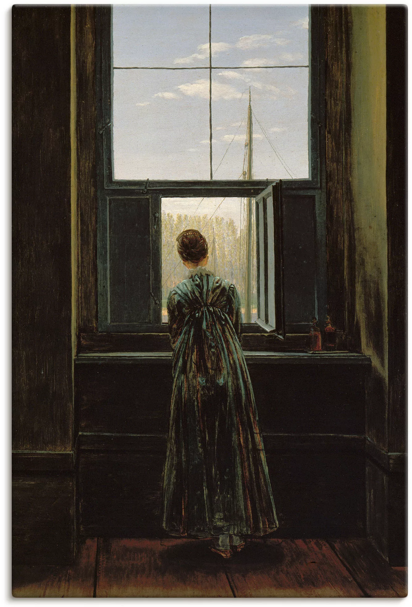 Artland Wandbild »Frau am Fenster. 1822(?)«, Frau, (1 St.), als Alubild, Ou günstig online kaufen