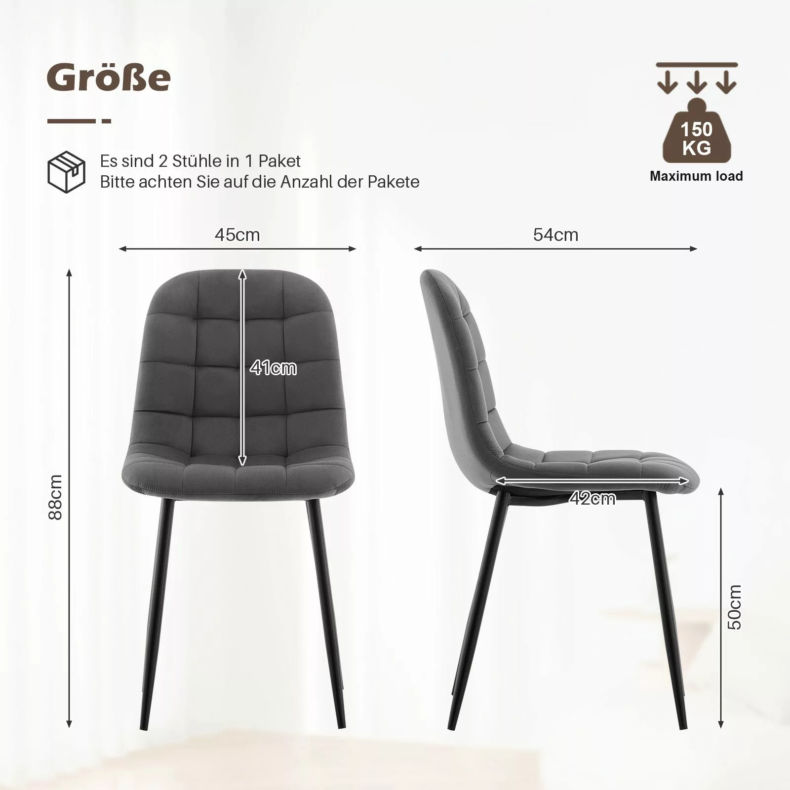 Ofcasa Esszimmerstuhl 2er Set Küchenstuhl (2 günstig online kaufen