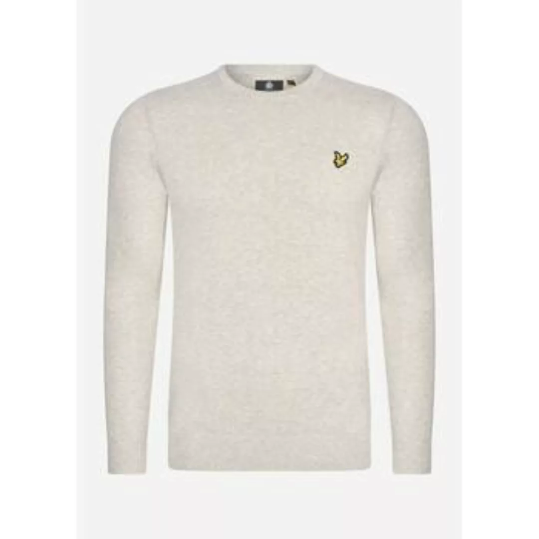 Lyle & Scott  Pullover Cotton merino crew neck jumper - light grey marl günstig online kaufen