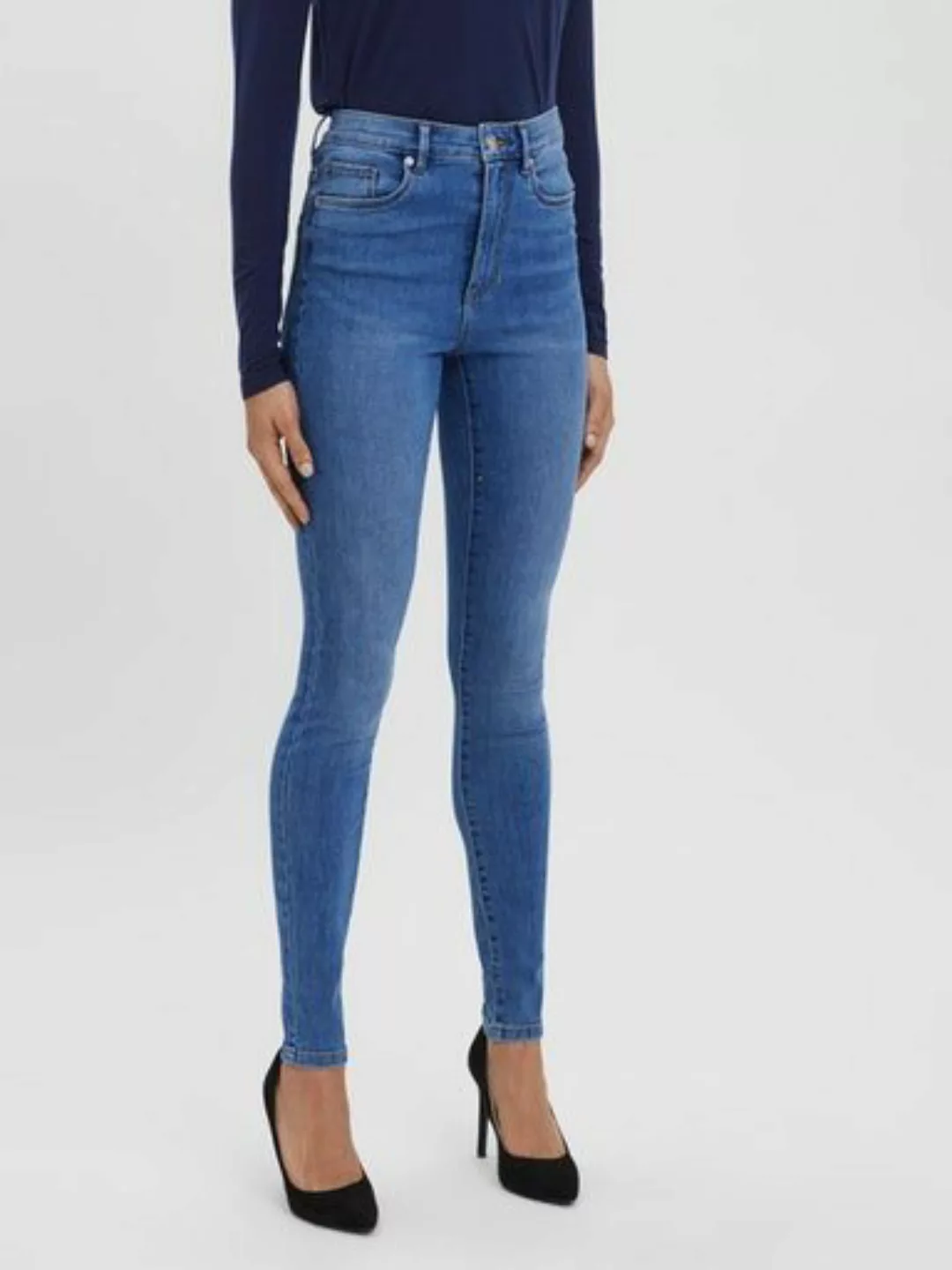 VERO MODA Vmsophia Skinny Mid Rise Jeans Damen Blau günstig online kaufen