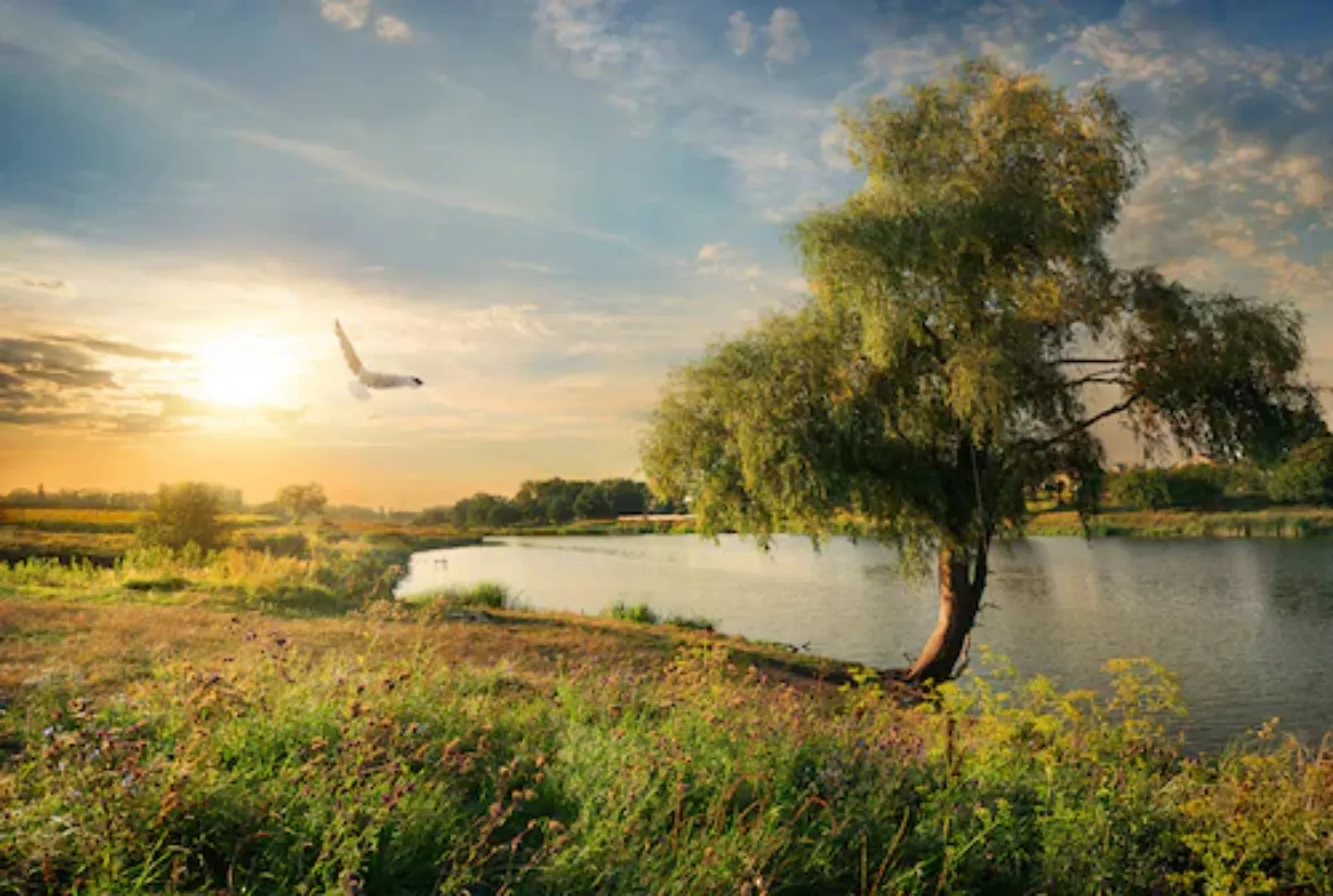 Papermoon Fototapete »Fluss in Landschaft« günstig online kaufen