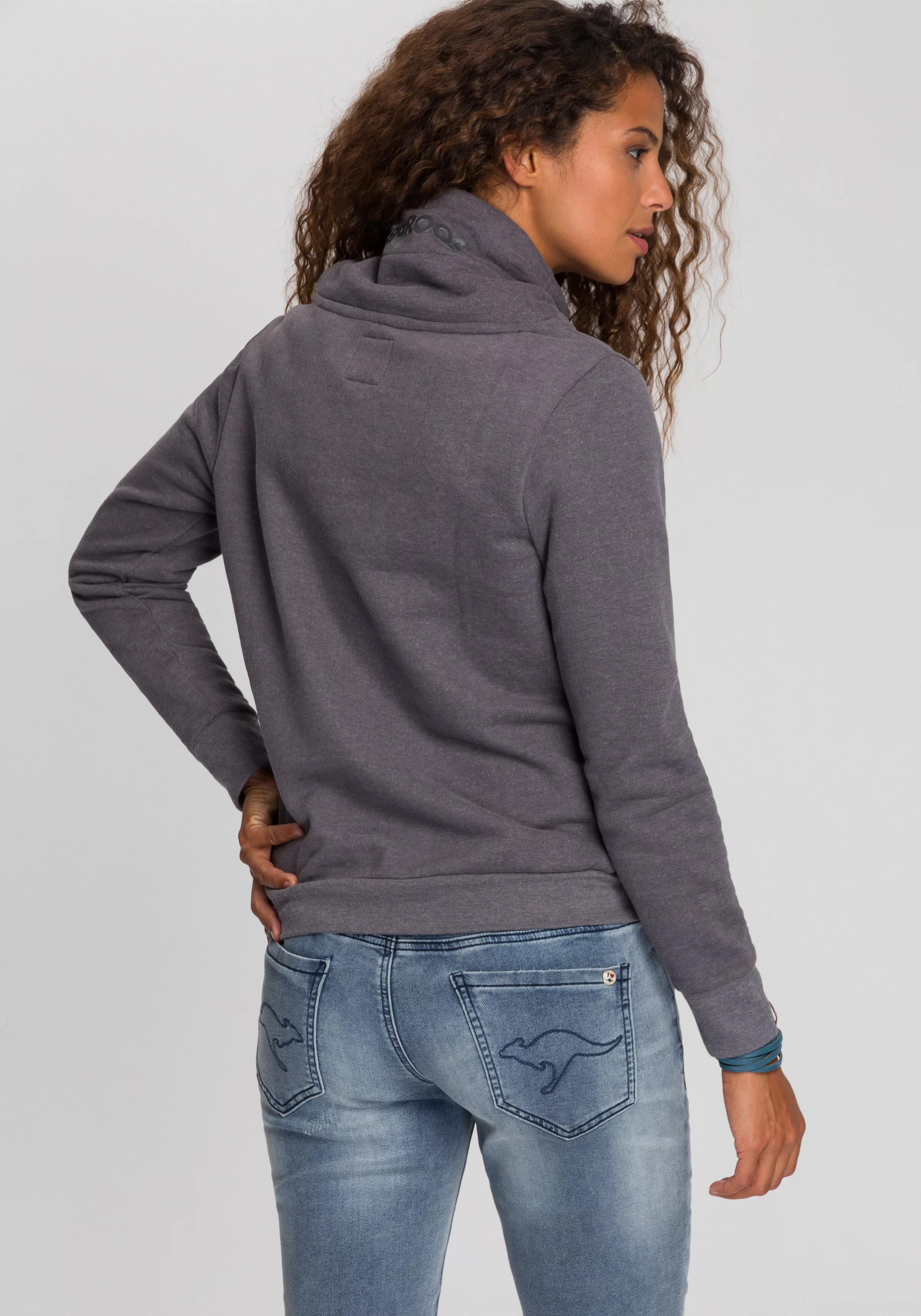 KangaROOS Sweatshirt mit hohem Stehkragen günstig online kaufen