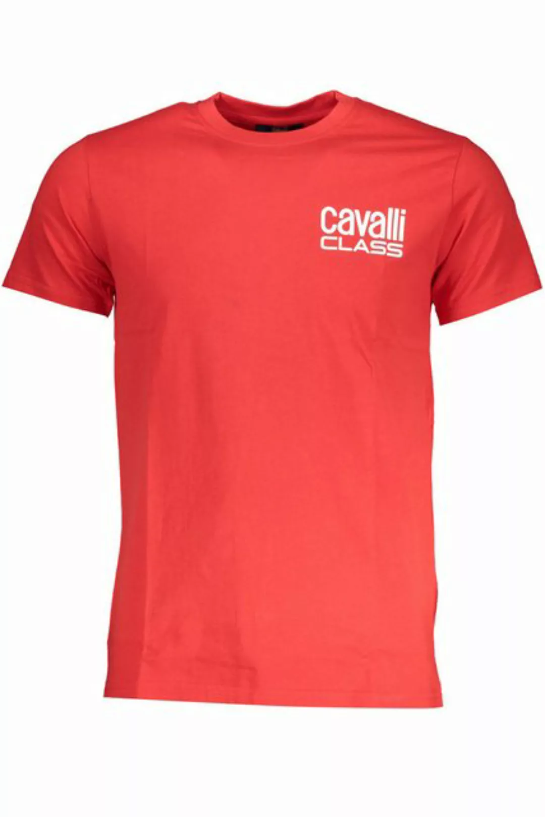 Cavalli Class T-Shirt Stilvolles rotes Herren T-Shirt mit Logo und günstig online kaufen