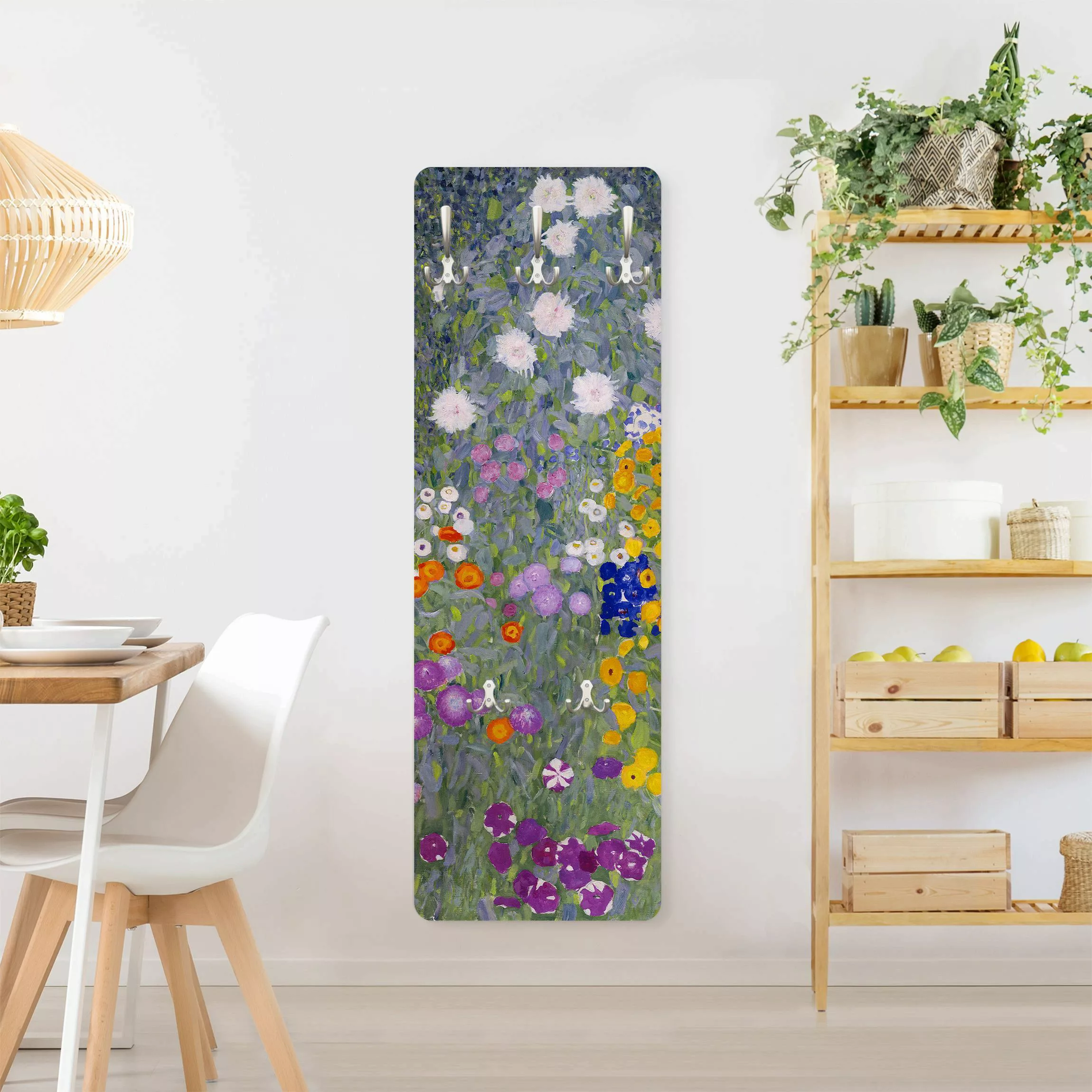 Wandgarderobe Holzpaneel Gustav Klimt - Bauerngarten günstig online kaufen