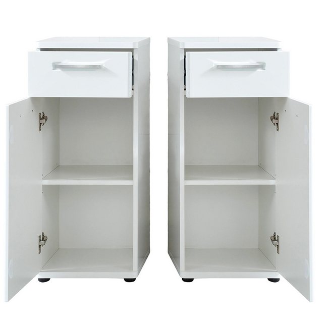 Lomadox Unterschrank MANACOR-19 Badezimmer Standschrank in weiß mit weiß Ho günstig online kaufen