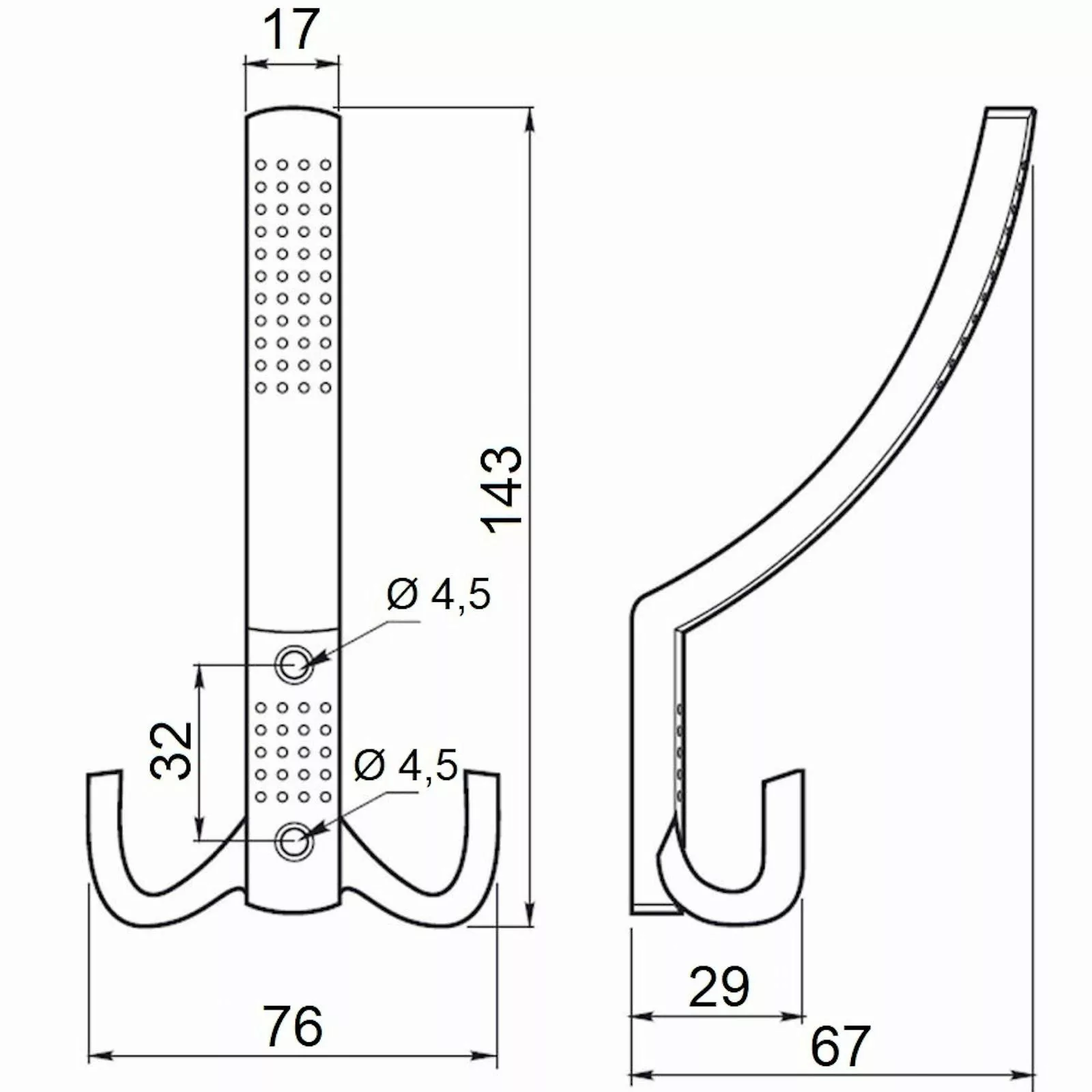 SO-TECH® Garderobenhaken Kleiderhaken JASMIN BA 32 günstig online kaufen