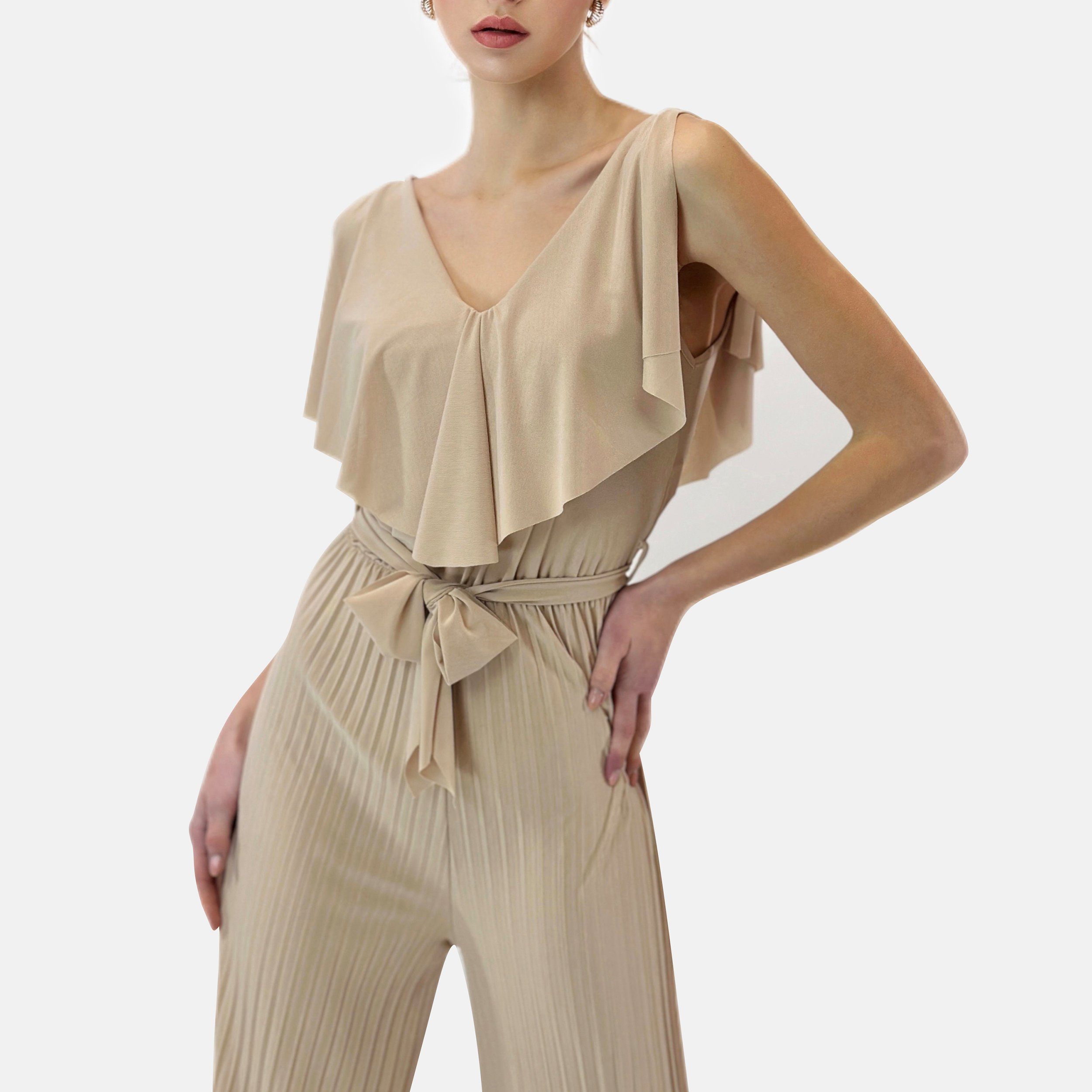 Elara Jumpsuit Elara Damen Jumpsuit V-Schnitt günstig online kaufen