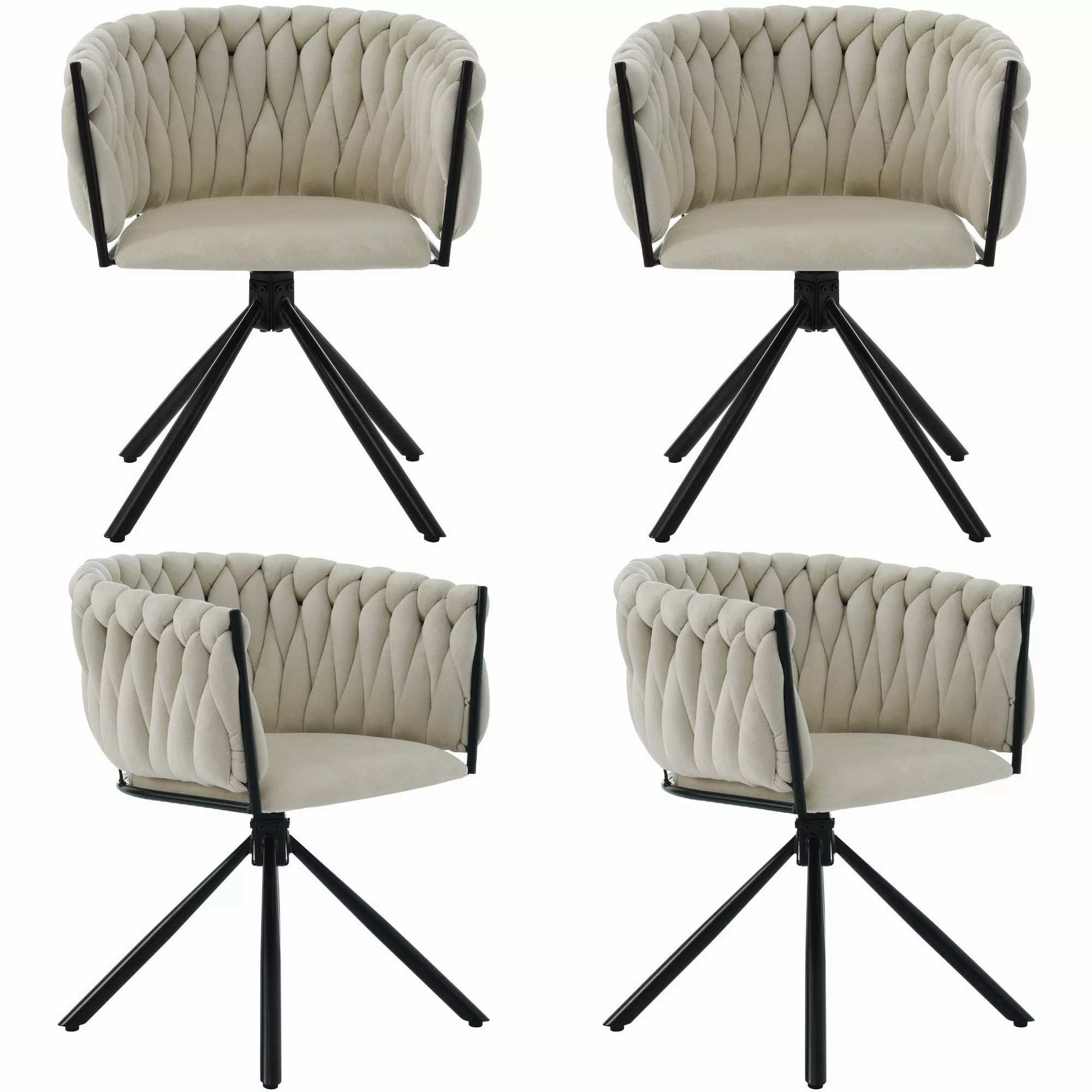 Flieks Esszimmerstuhl (360° drehbar, Set, 4 günstig online kaufen