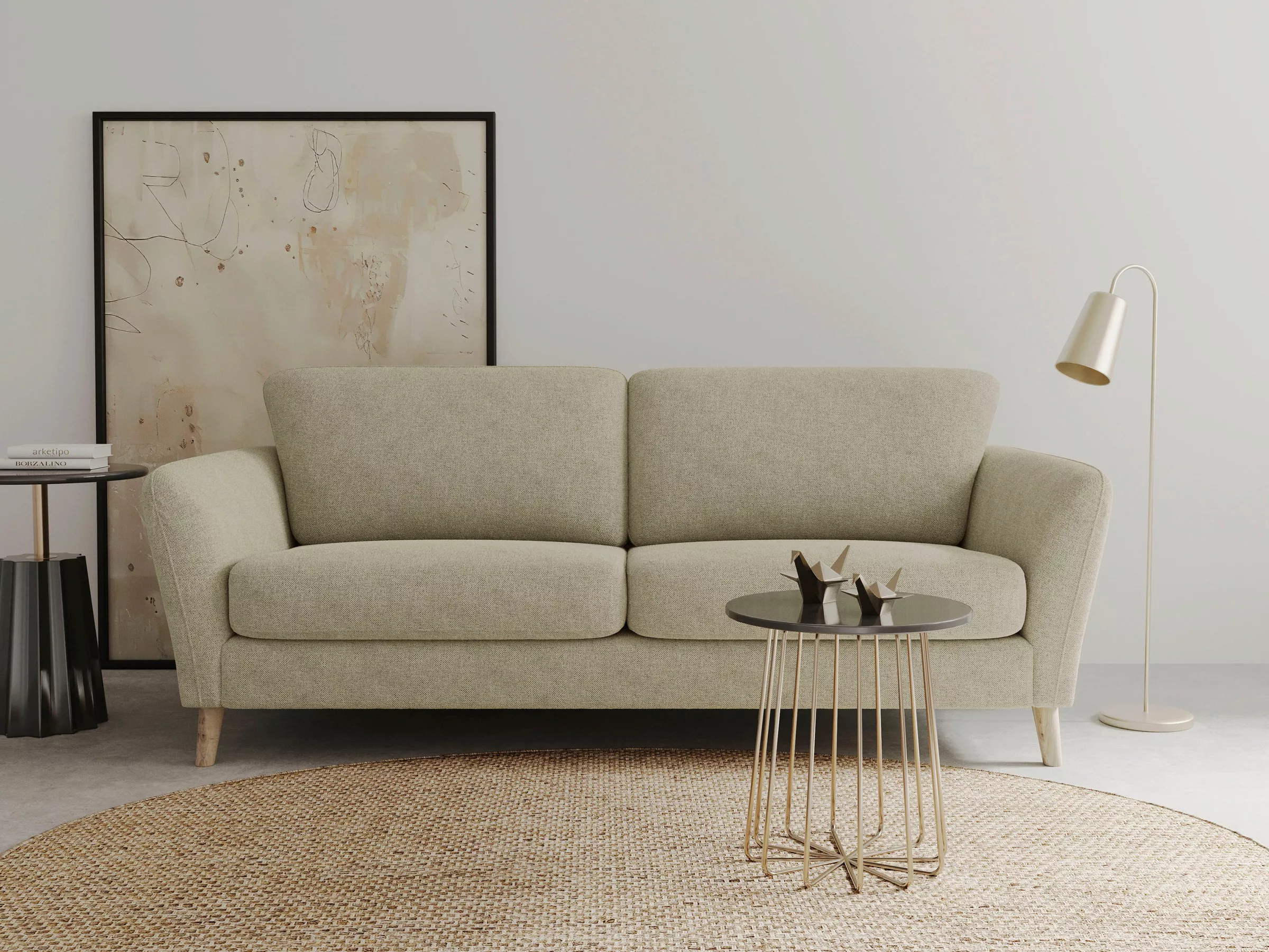 Home affaire 3-Sitzer »MARSEILLE 3er Sofa 206 cm, Cord, Flachgewebe, Strukt günstig online kaufen