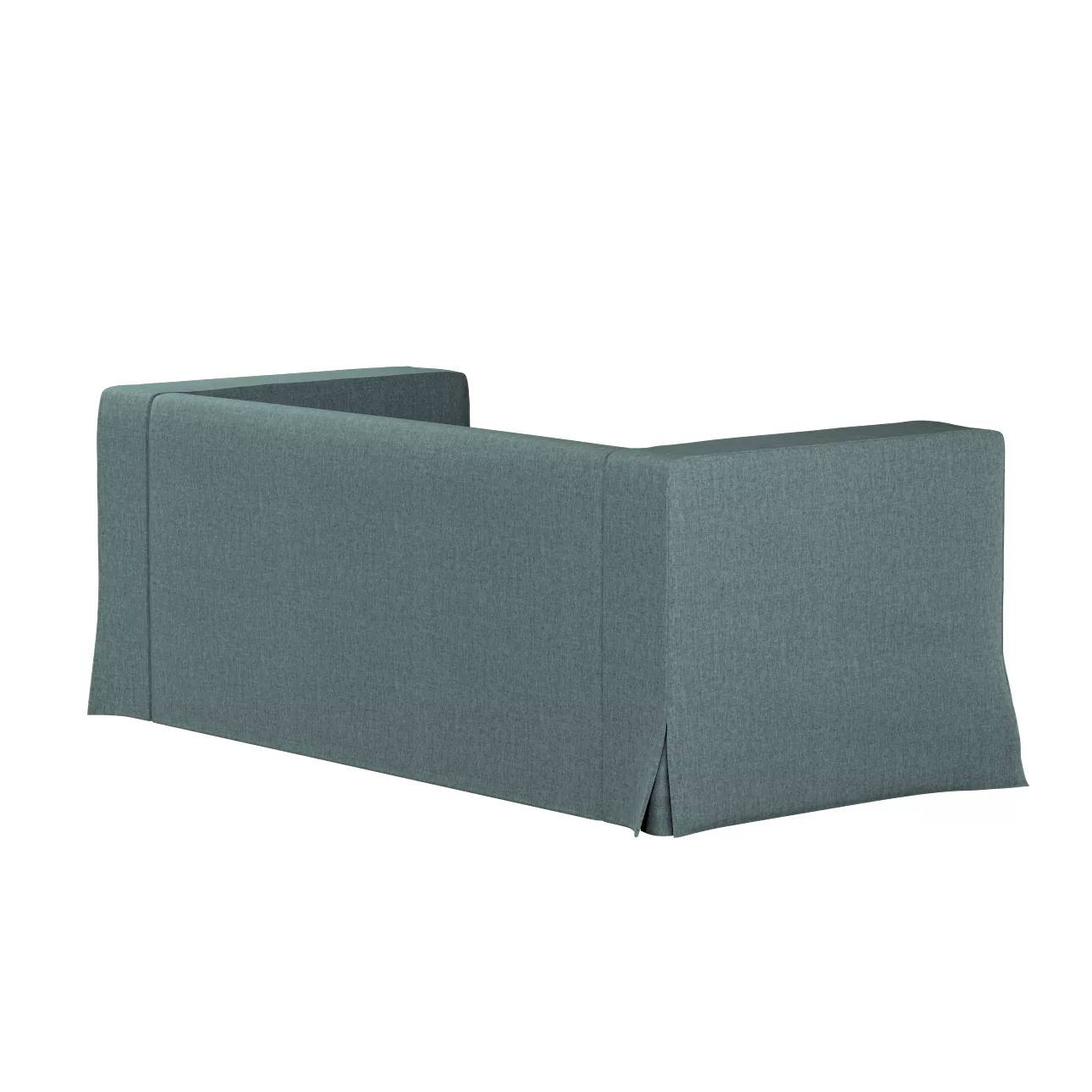 Bezug für Klippan 2-Sitzer Sofa, lang mit Kellerfalte, grau- blau, Klippan günstig online kaufen