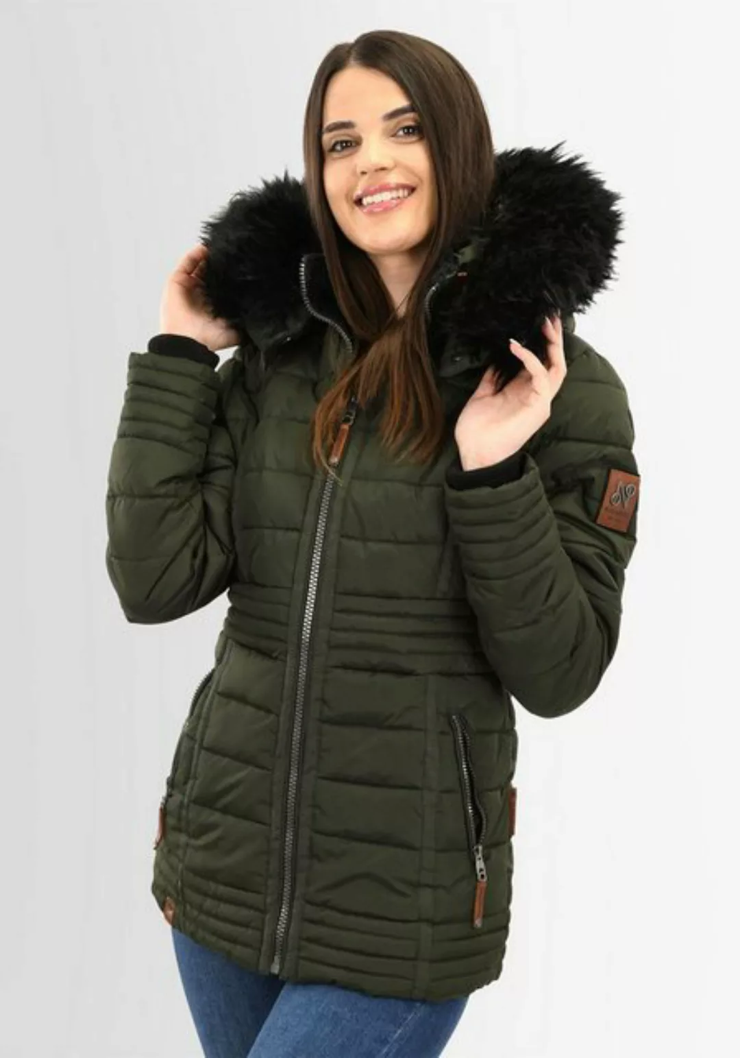 Navahoo Winterjacke Umay Pri mit kuschligem Teddyfell und abnehmbarer Kapuz günstig online kaufen