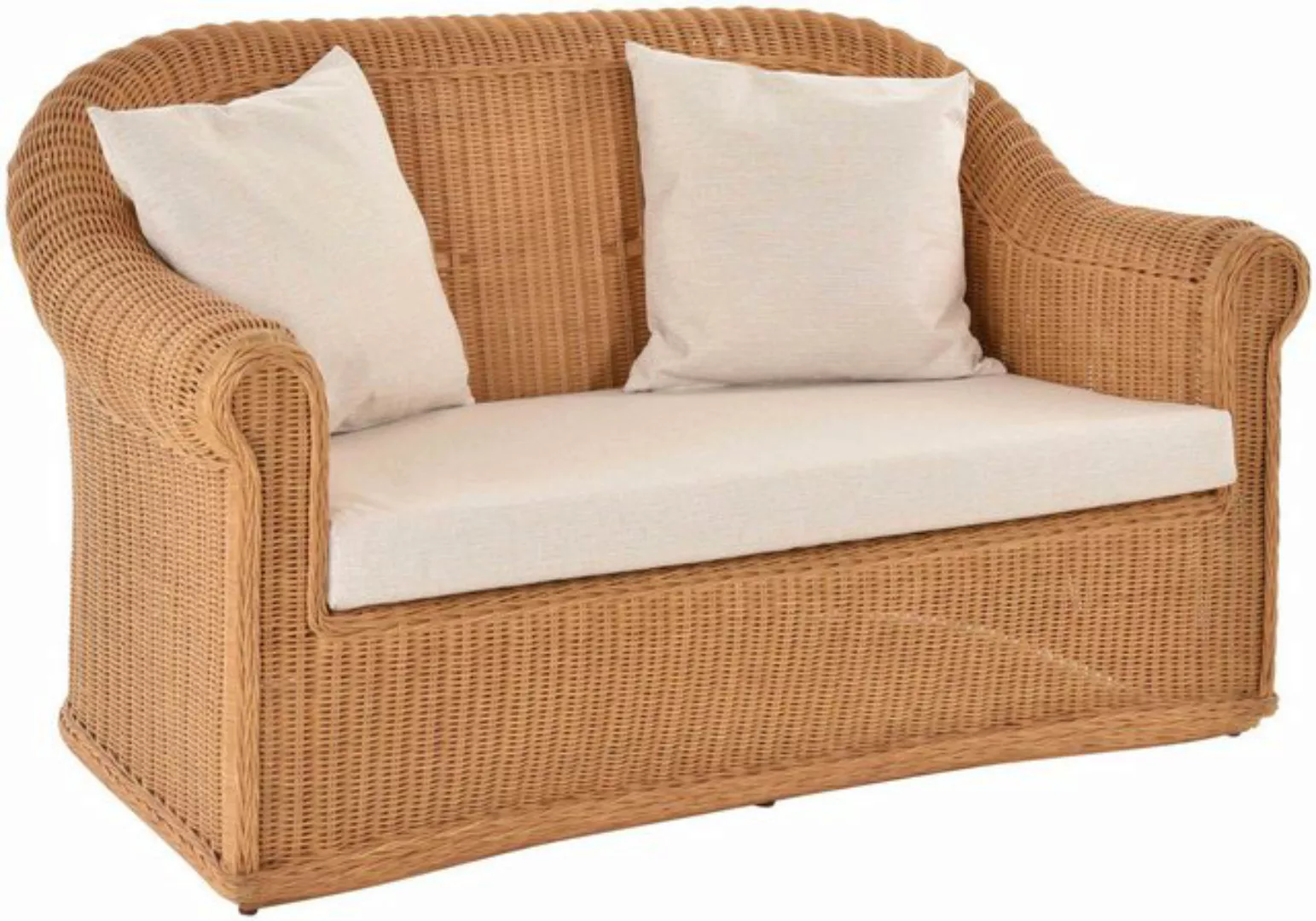 Krines Home Loungesofa Exklusives Wohnzimmersofa Mons aus echtem Rattan Win günstig online kaufen