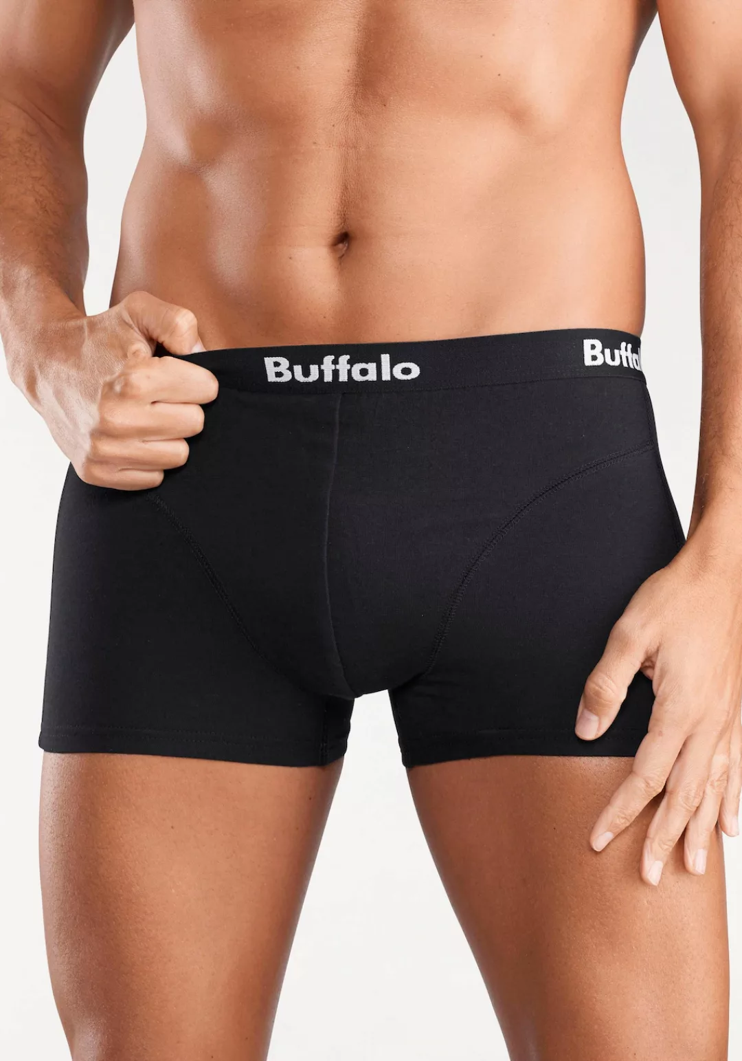 Buffalo Boxer, (Packung, 3 St.), mit Overlock-Nähten vorn günstig online kaufen