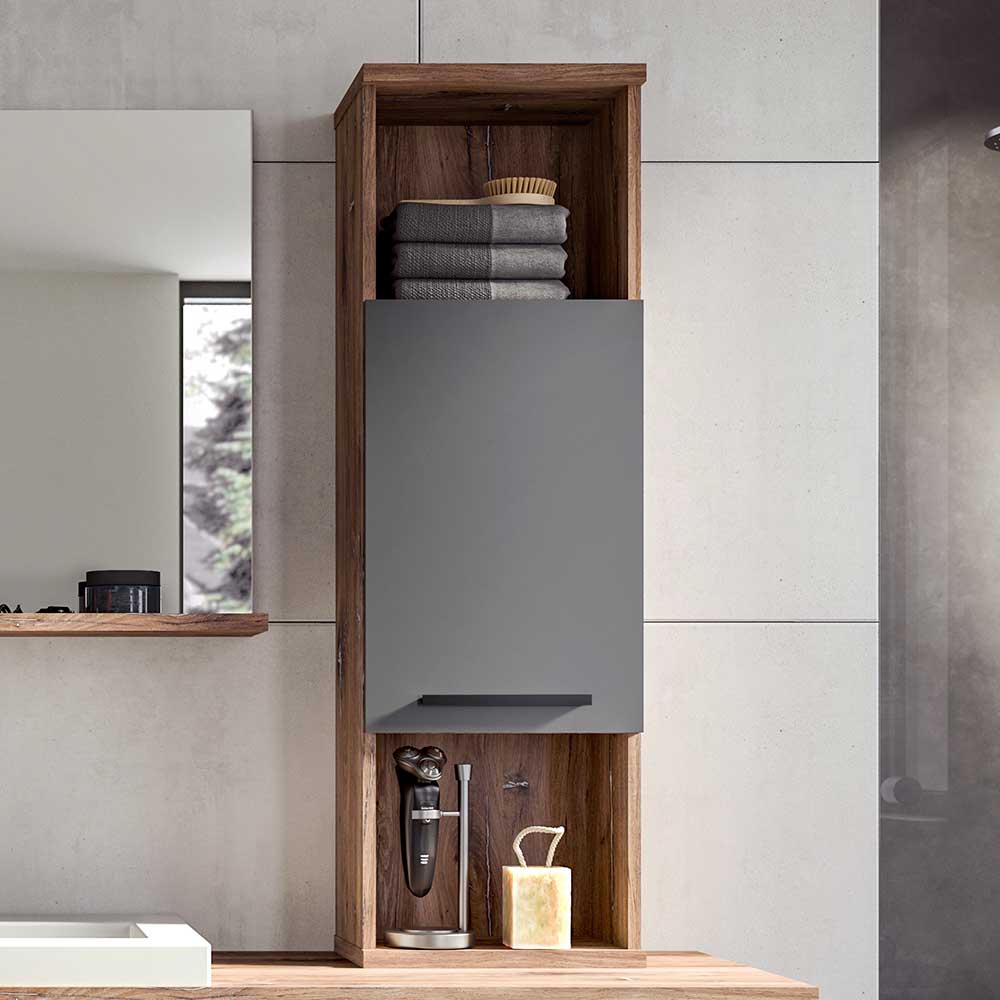 Badezimmer Hängeschrank in modernem Design 35 cm breit günstig online kaufen