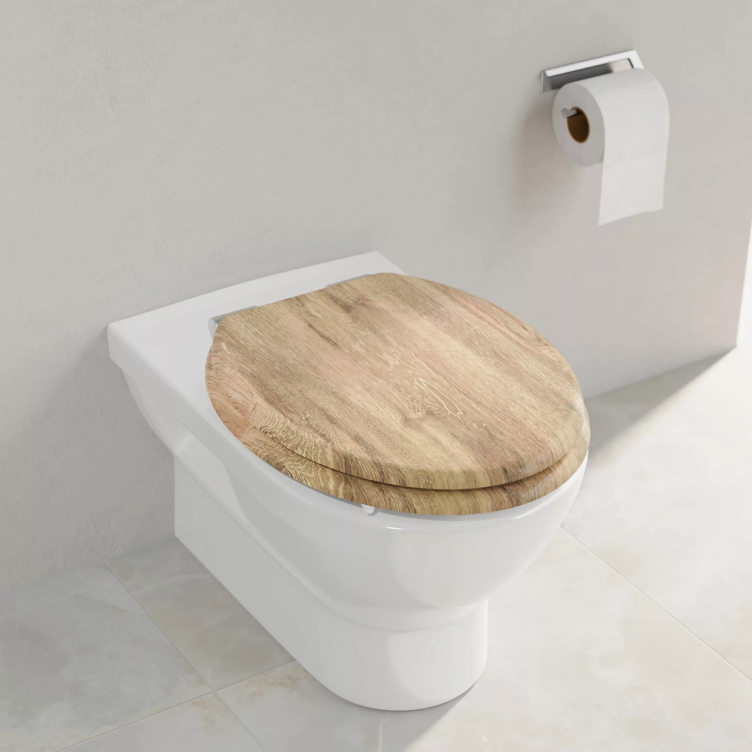welltime WC-Sitz Light Wood, mit Absenkautomatik, günstig online kaufen