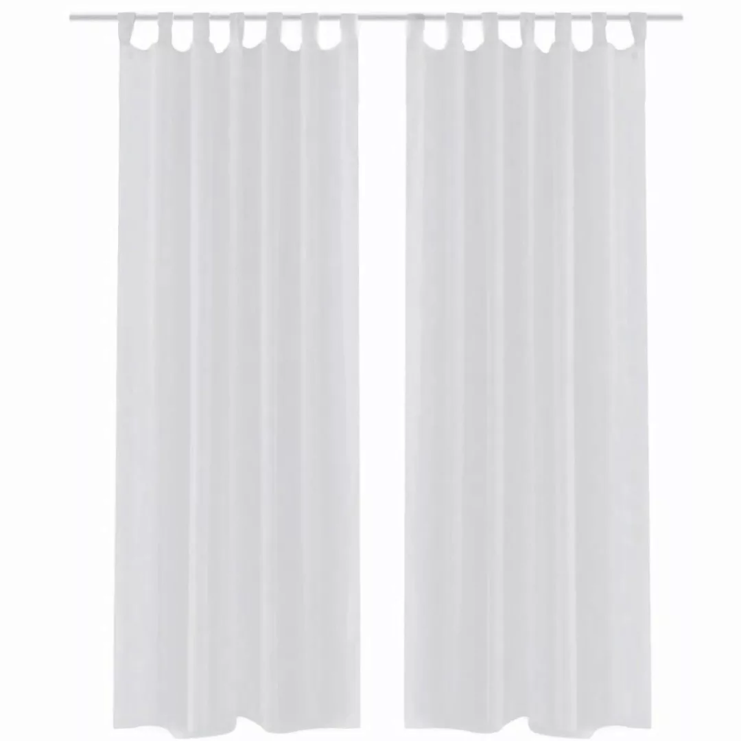 2 X Transparente Gardine Fertiggardine 140 X 245 Cm Weiß günstig online kaufen