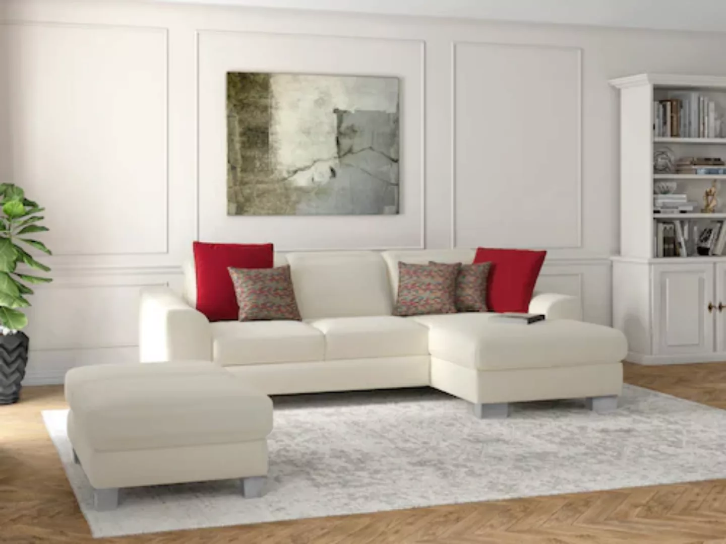 sit&more Ecksofa »Dundee L-Form«, mit Federkern und Edelstahlfüßen, wahlwei günstig online kaufen
