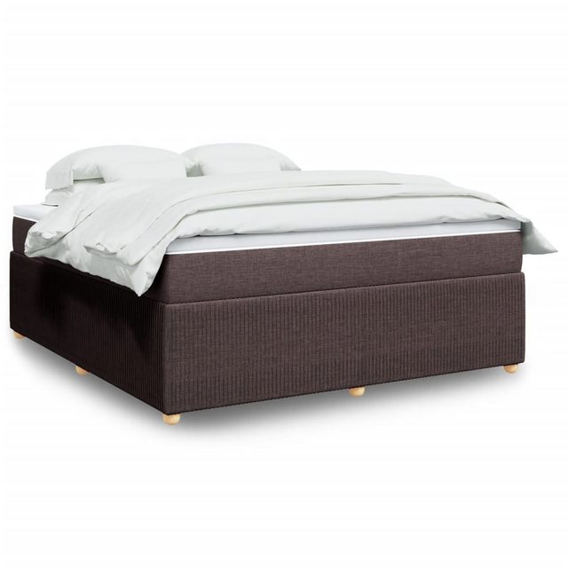 vidaXL Boxspringbett, Boxspringbett mit Matratze Dunkelbraun 180x200 cm Sto günstig online kaufen