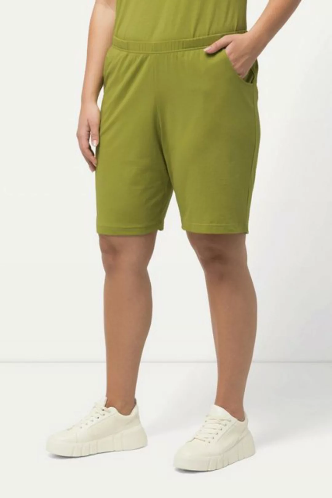 Ulla Popken Bermudas Jerseyshorts Taschen Elastikbund günstig online kaufen