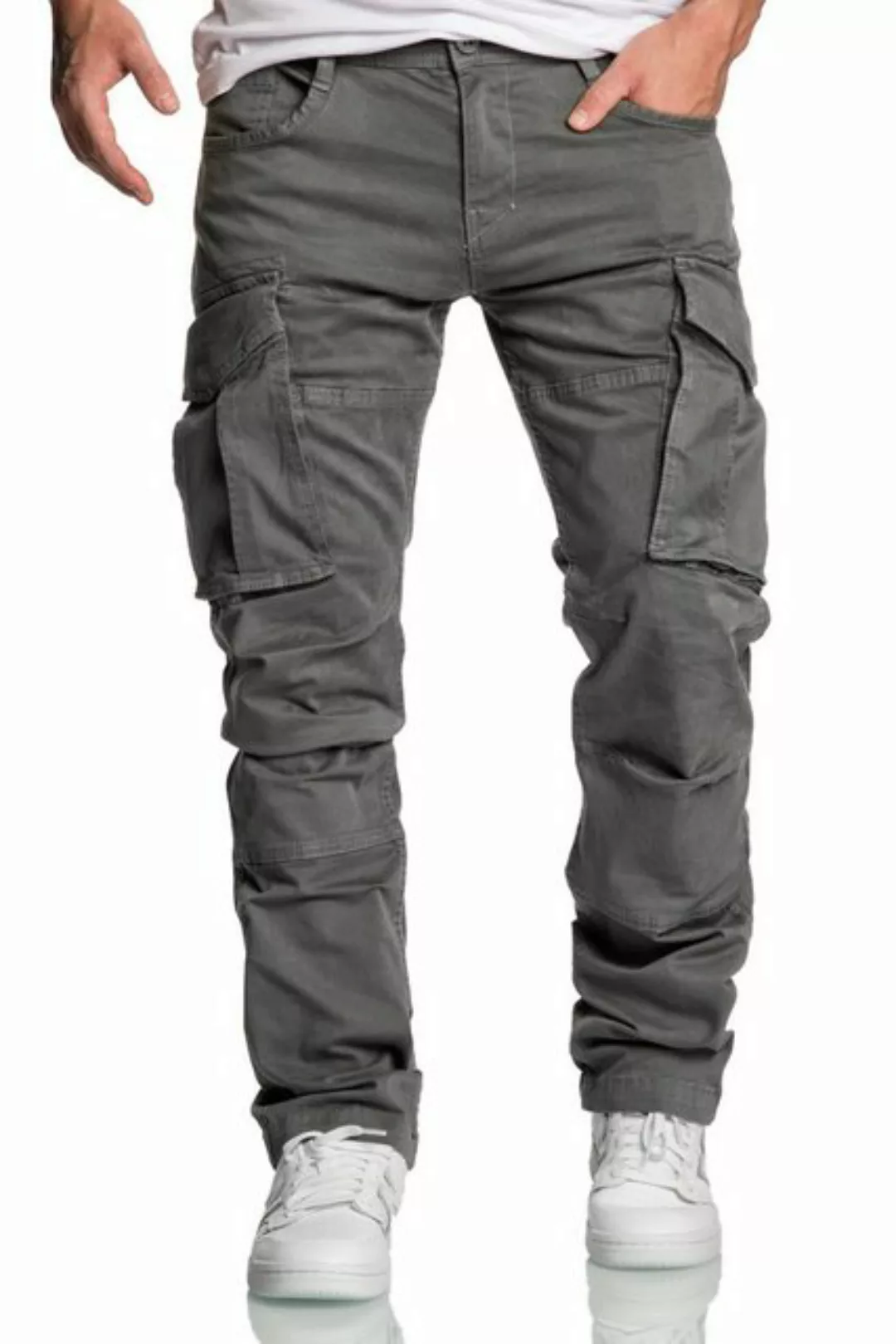 Amaci&Sons Chinohose WYATT Cargo Jogger-Chino Herren Cargo Jogger Chino Hos günstig online kaufen