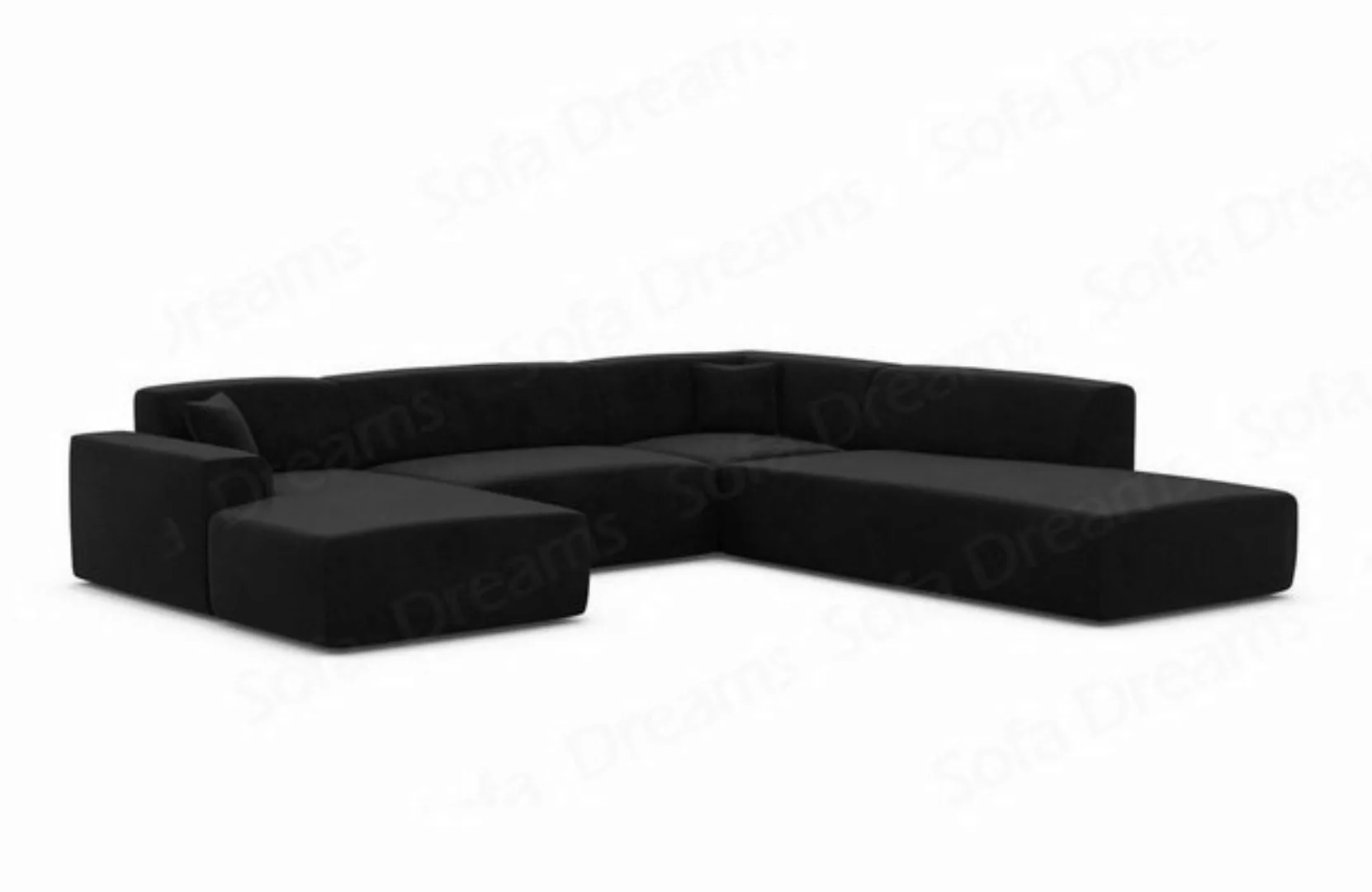 Sofa Dreams Wohnlandschaft Polster Designer Sofa Mallorca U Lounge Samtstof günstig online kaufen