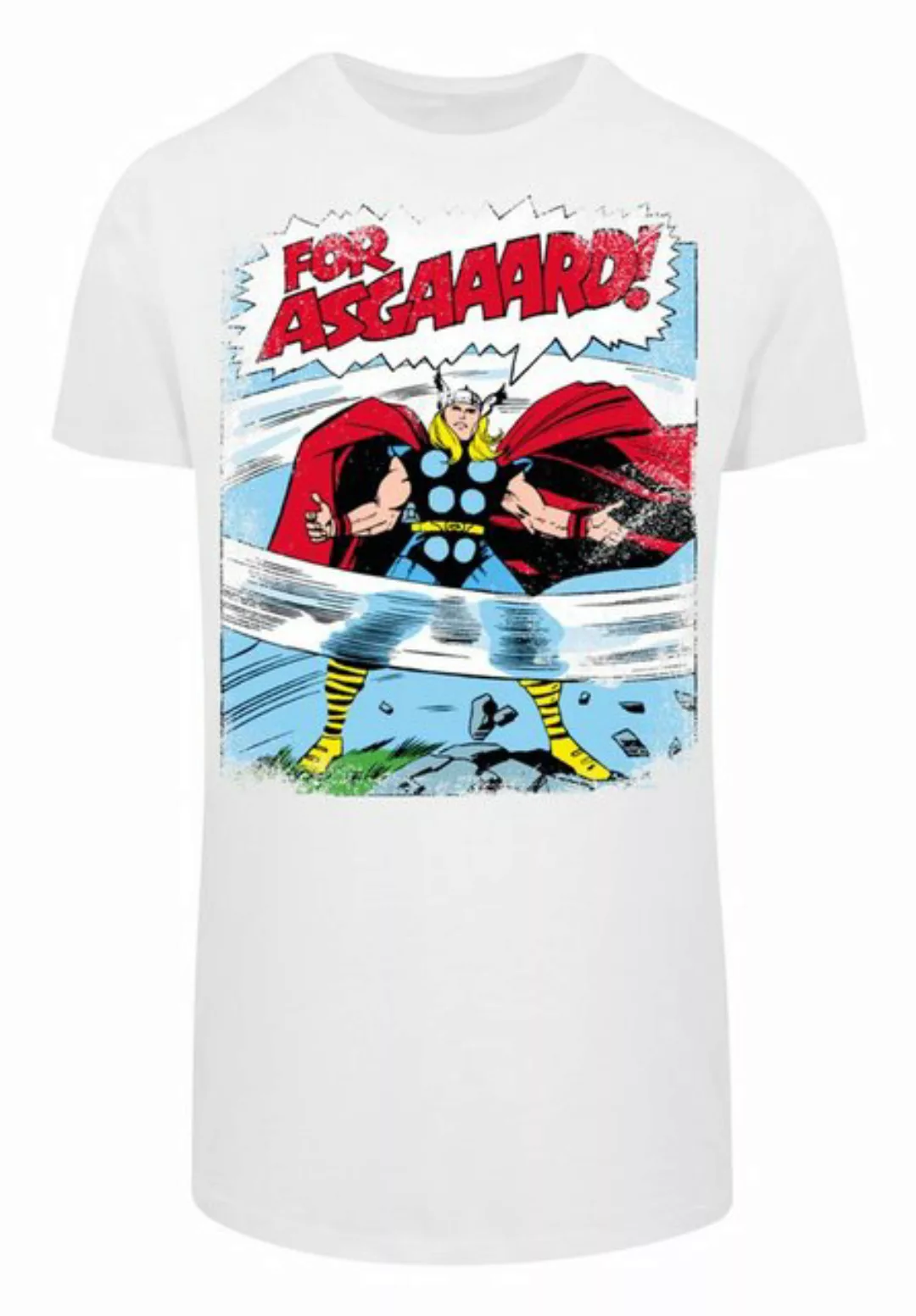 F4NT4STIC Kurzarmshirt F4NT4STIC Herren Marvel Thor Asgard with Shaped Long günstig online kaufen