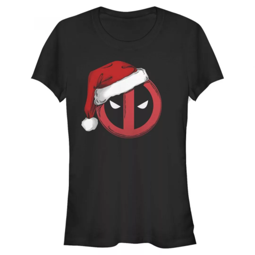 Marvel - Deadpool - Deadpool Santa Hat - Weihnachten - Frauen T-Shirt günstig online kaufen
