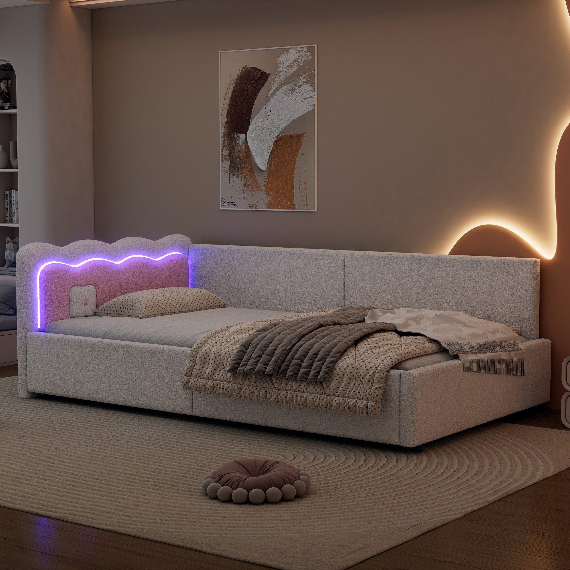 TavilaEcon Schlafsofa mit LED-Umgebungslicht, Fernbedienung und günstig online kaufen