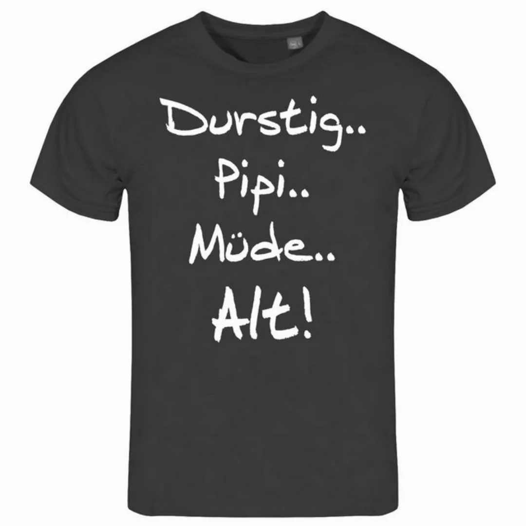 deinshirt Print-Shirt Herren T-Shirt Durstig pipi müde alt Funshirt mit Mot günstig online kaufen