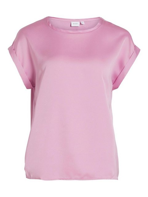 Vila T-Shirt Satin Blusen T-Shirt Kurzarm Basic Top Glänzend VIELLETTE 4599 günstig online kaufen