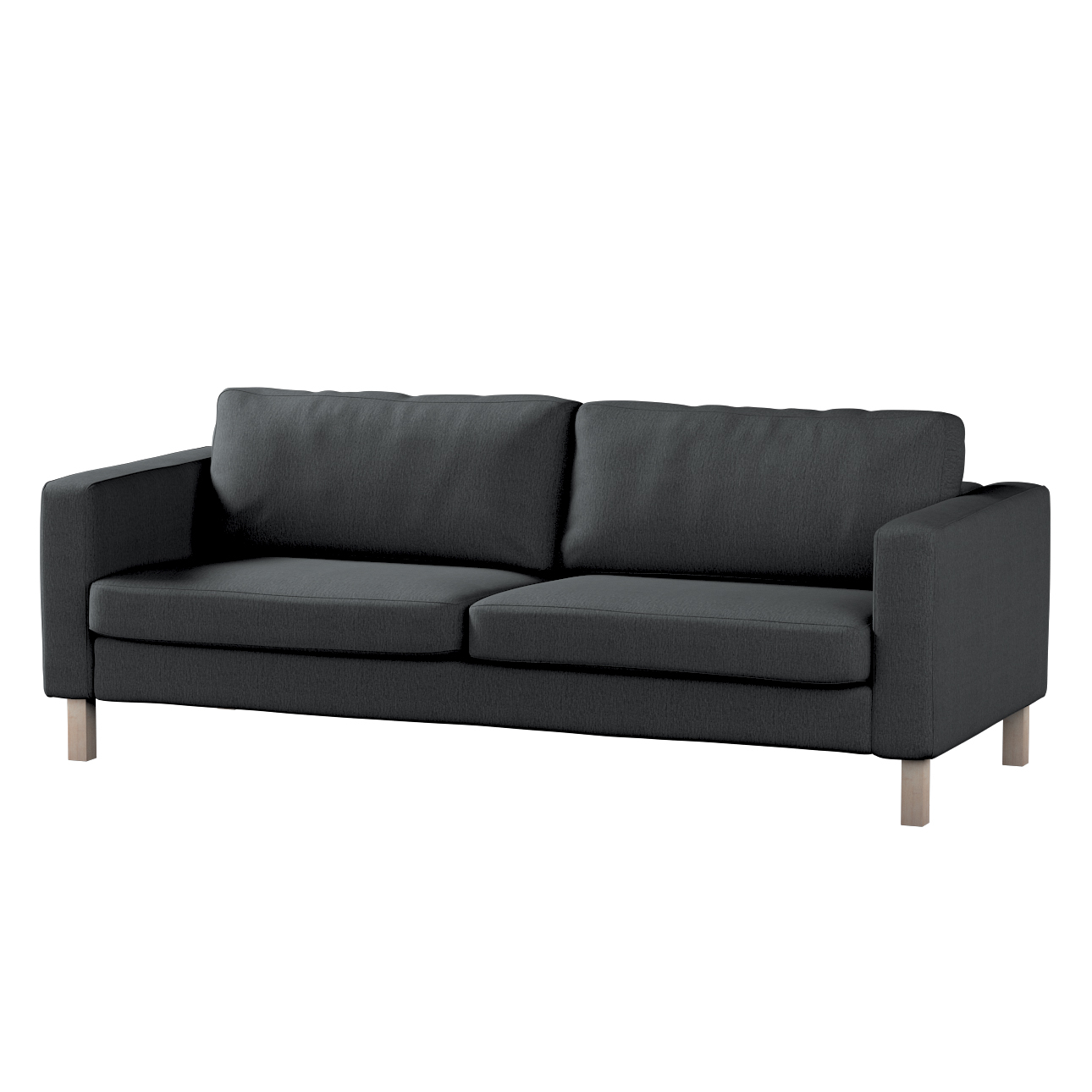 Bezug für Karlstad 3-Sitzer Sofa nicht ausklappbar, kurz, stahlgrau, Bezug günstig online kaufen