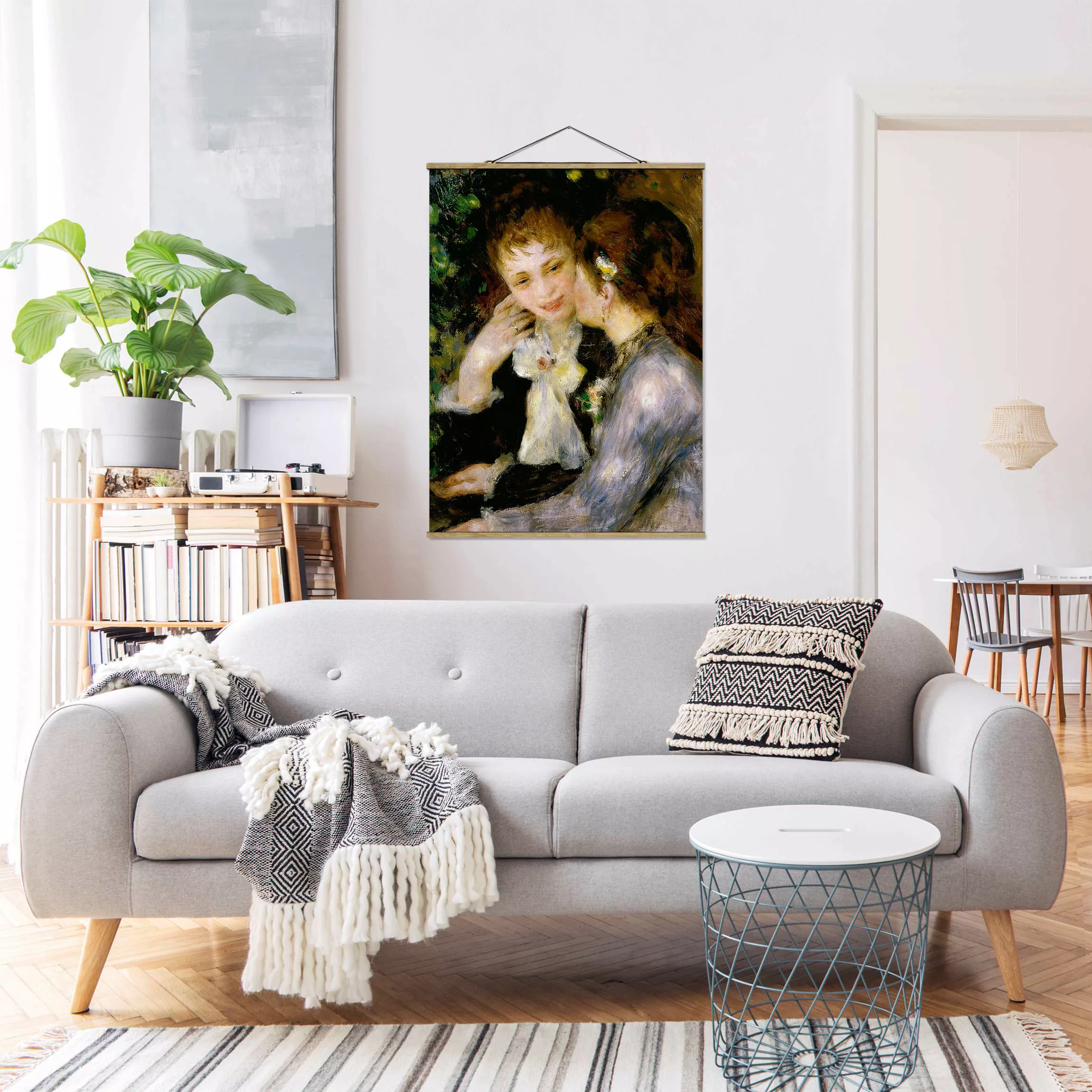 Stoffbild Kunstdruck mit Posterleisten - Hochformat Auguste Renoir - Bekenn günstig online kaufen