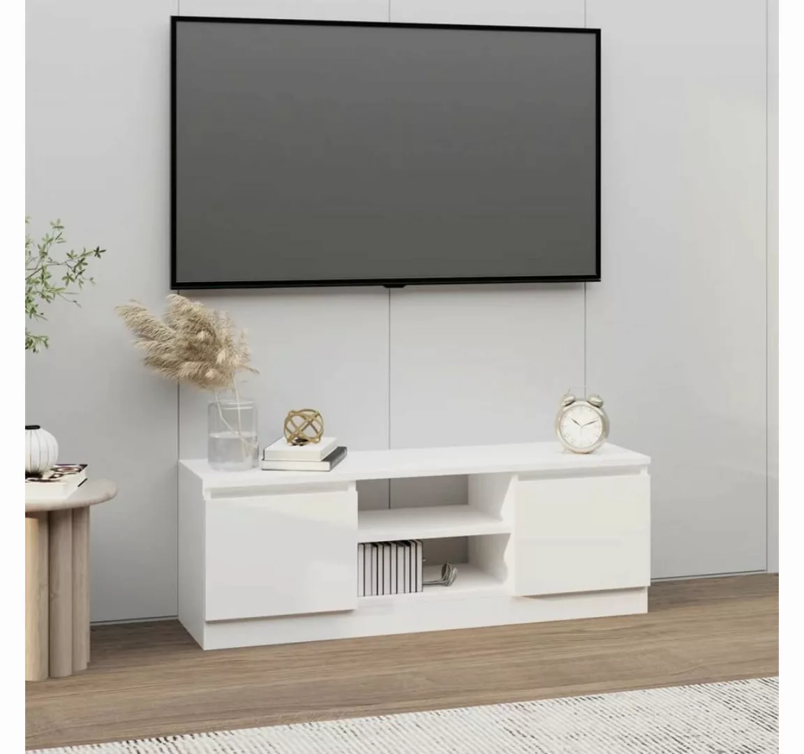 furnicato TV-Schrank mit Tür Weiß 102x30x36 cm günstig online kaufen
