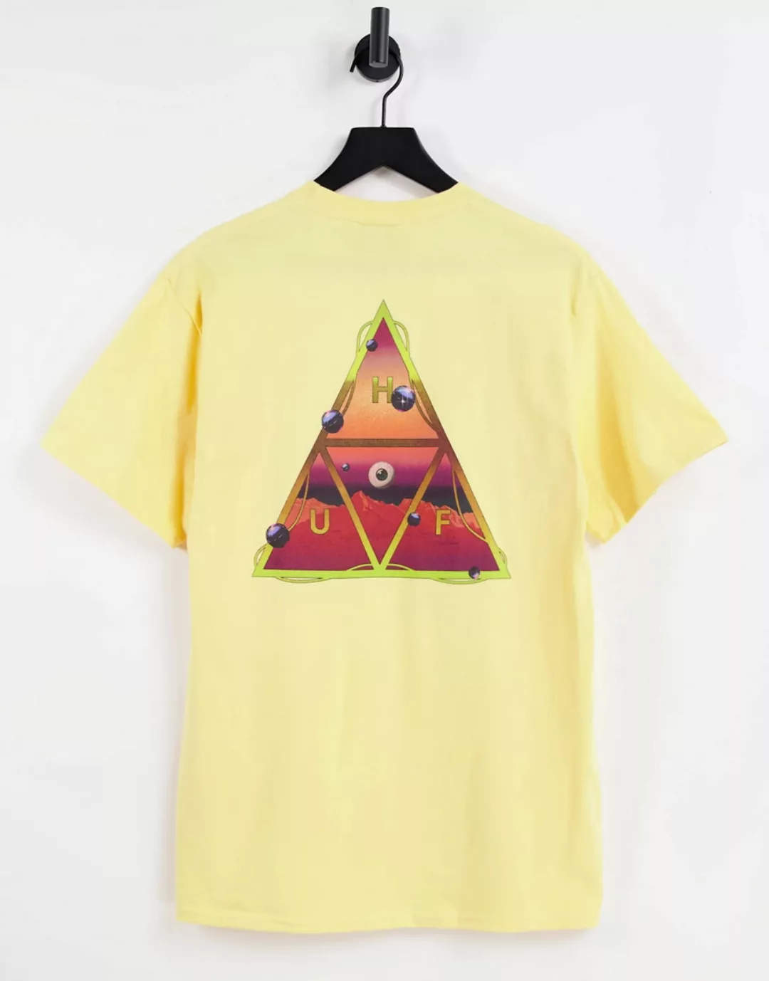 HUF – Altered State –T-Shirt mit Rückenprint in Gelb günstig online kaufen