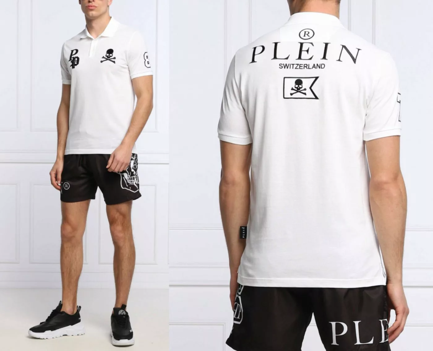 PHILIPP PLEIN Poloshirt Polo Shirt Polohemd SS Multi Skull Logo Hemd Polohe günstig online kaufen