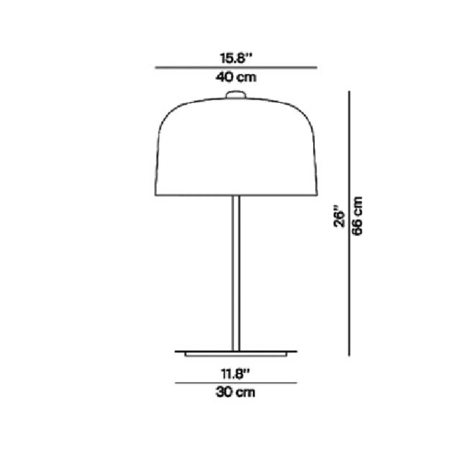 Luceplan Zile Tischlampe taubengrau, Höhe 66 cm günstig online kaufen