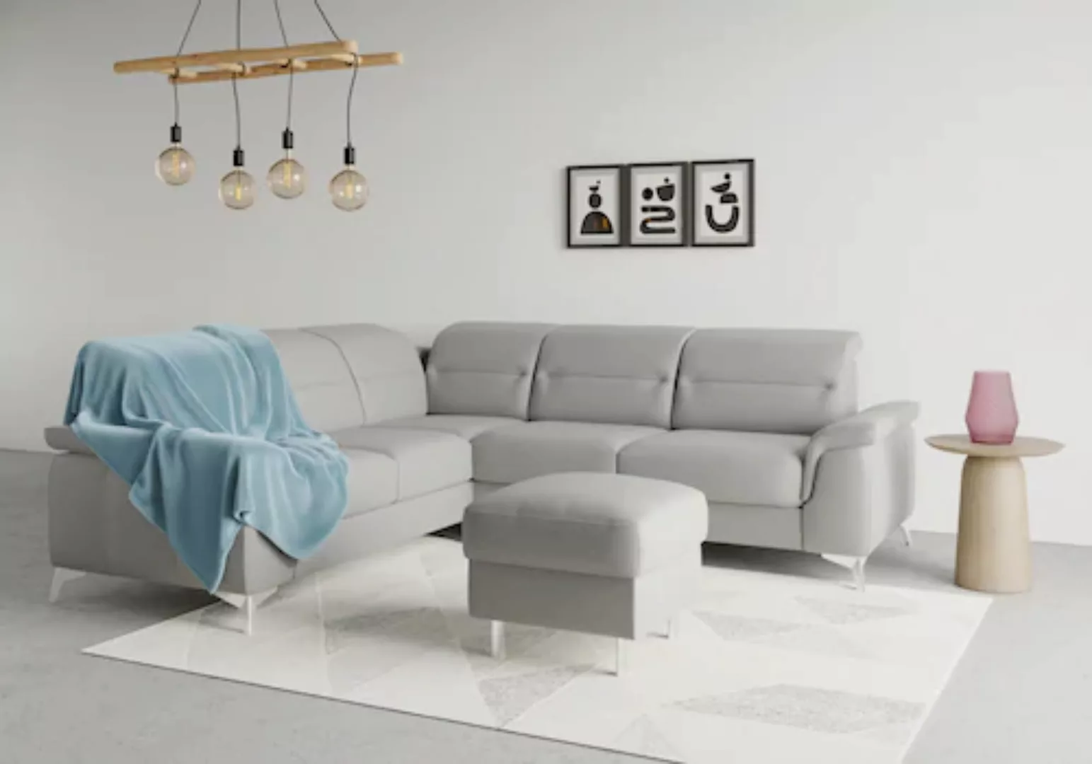 sit&more Ecksofa Sinatra L-Form, optional mit Kopfteilverstellung und Armte günstig online kaufen