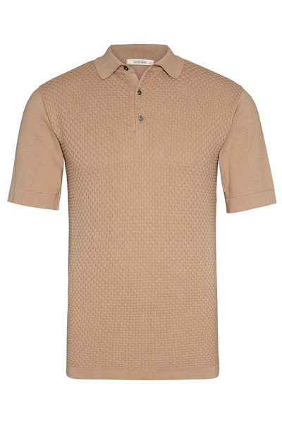 Herren Poloshirt Aus Bio-baumwolle "Polo Waffle Knitmix 1/2 Male" günstig online kaufen