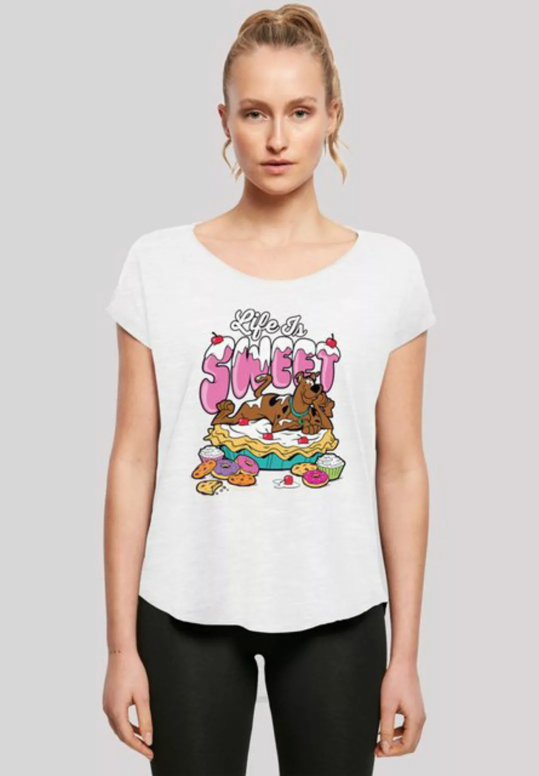 F4NT4STIC T-Shirt Scooby Doo Life Is Sweet Damen,Premium Merch,Lang,Longshi günstig online kaufen